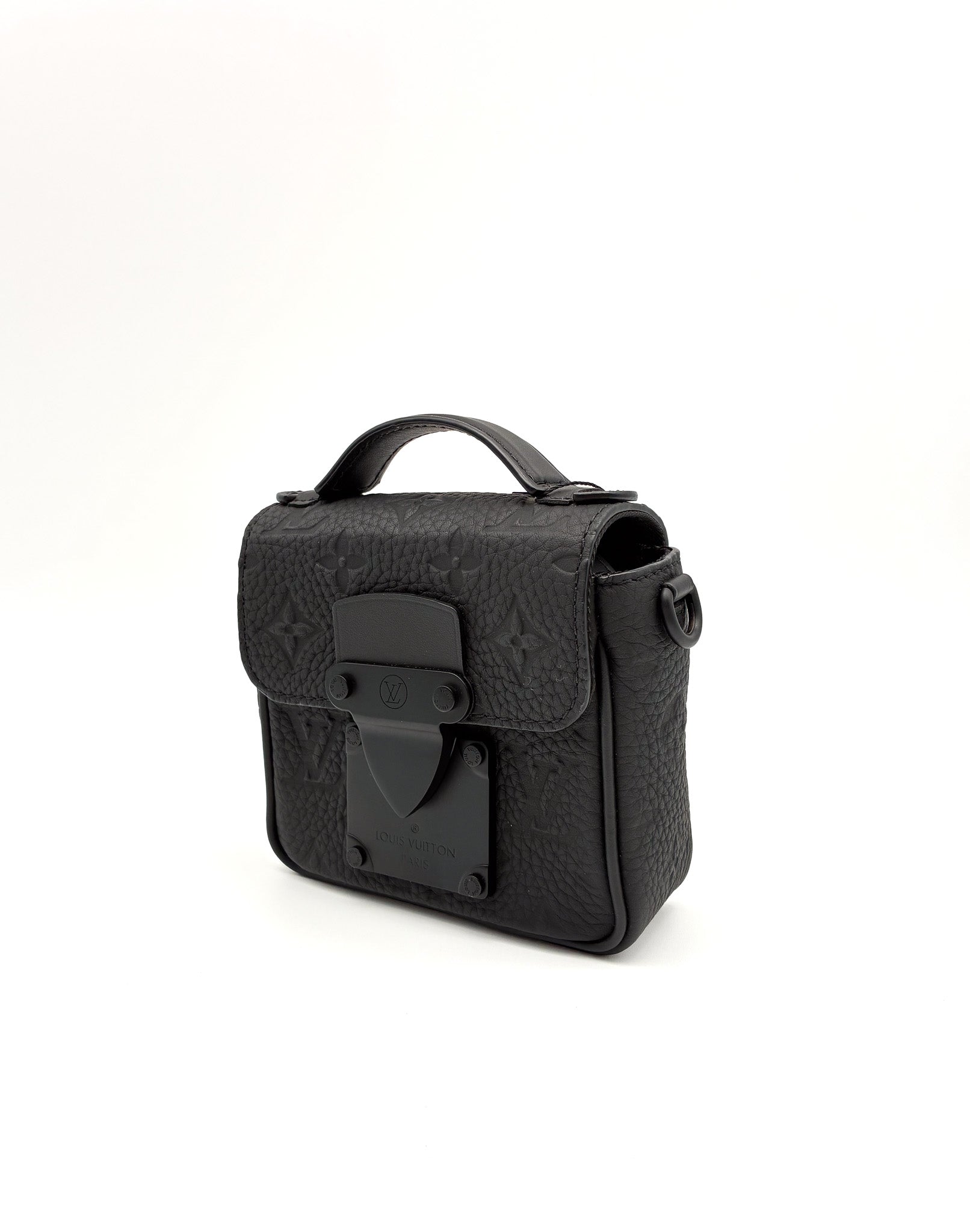 Louis Vuitton Black Pico S-Lock in Embossed Taurillon Monogram Leather