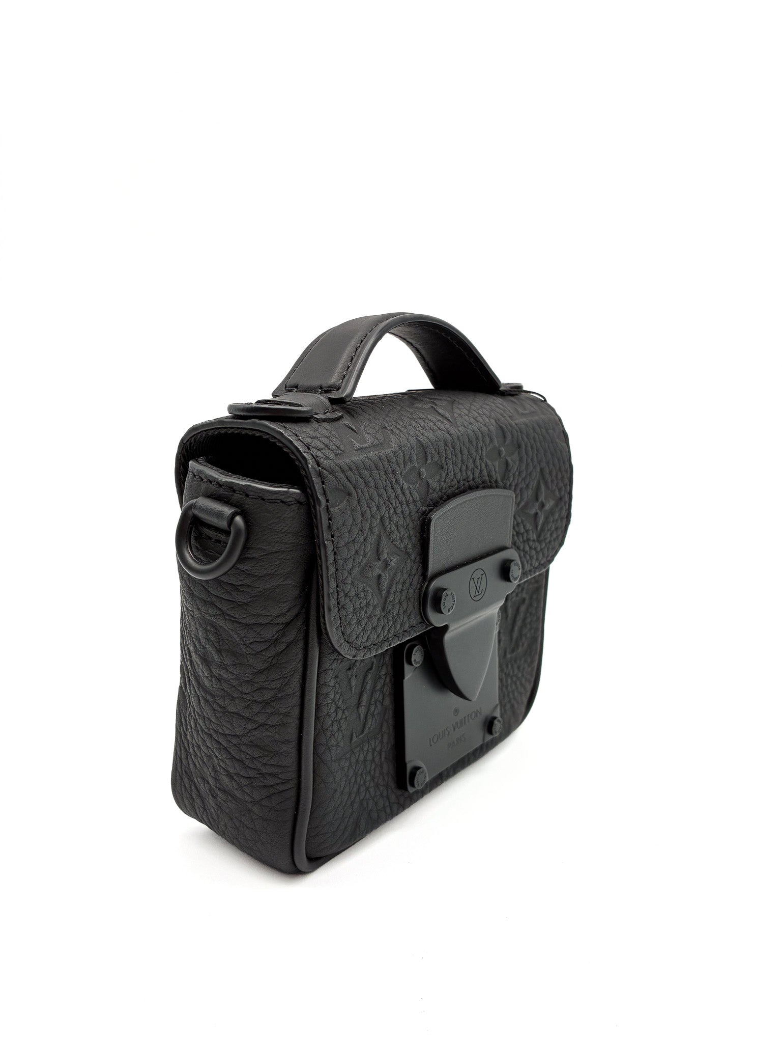 Louis Vuitton Black Pico S-Lock in Embossed Taurillon Monogram Leather