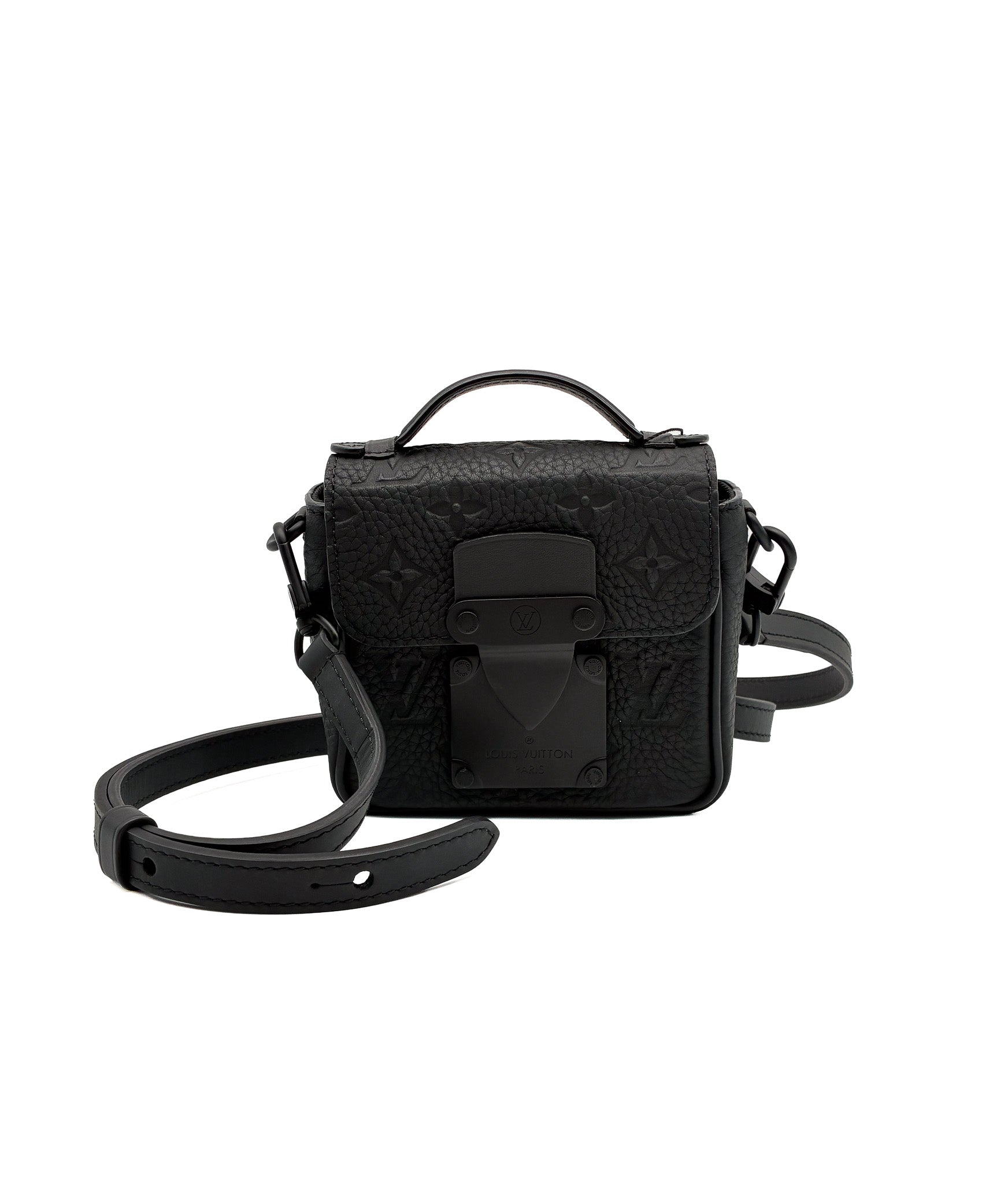 Louis Vuitton Black Pico S-Lock in Embossed Taurillon Monogram Leather