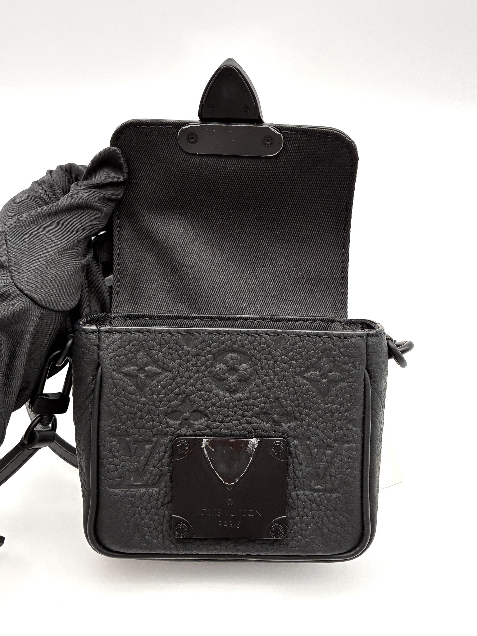 Louis Vuitton Black Pico S-Lock in Embossed Taurillon Monogram Leather