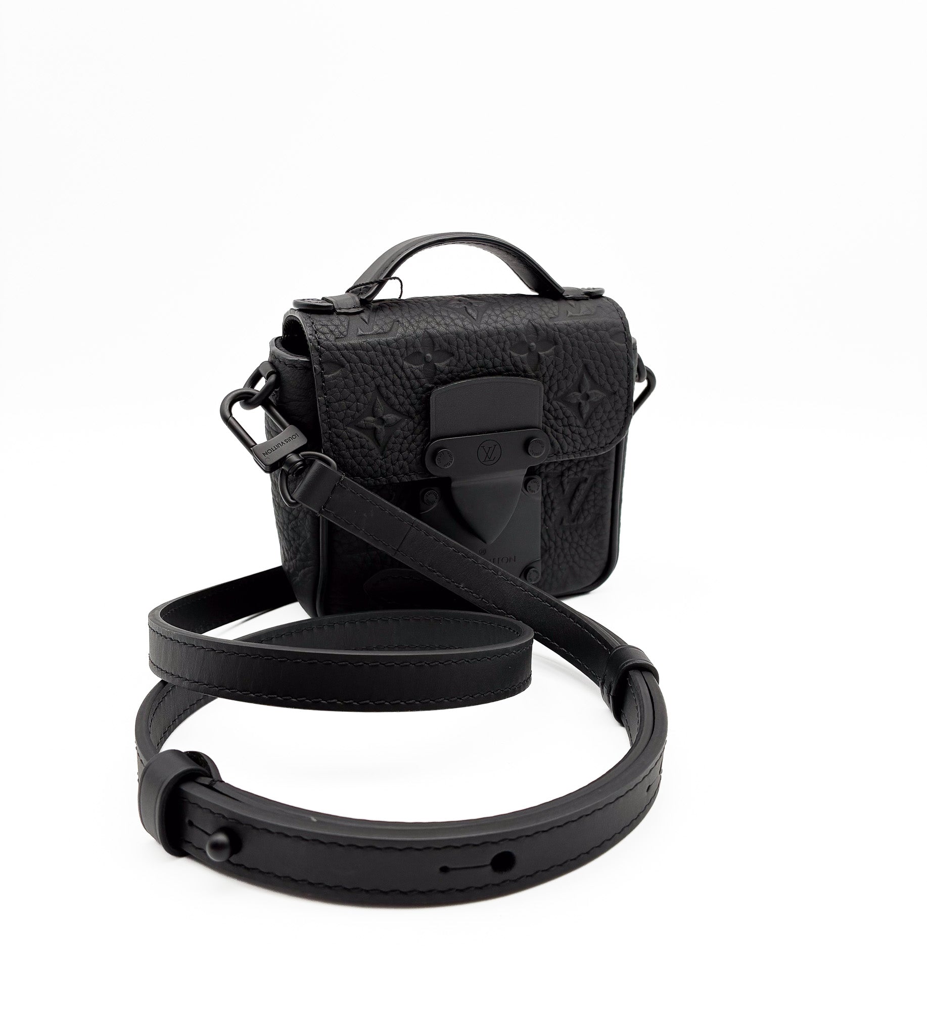 Louis Vuitton Black Pico S-Lock in Embossed Taurillon Monogram Leather