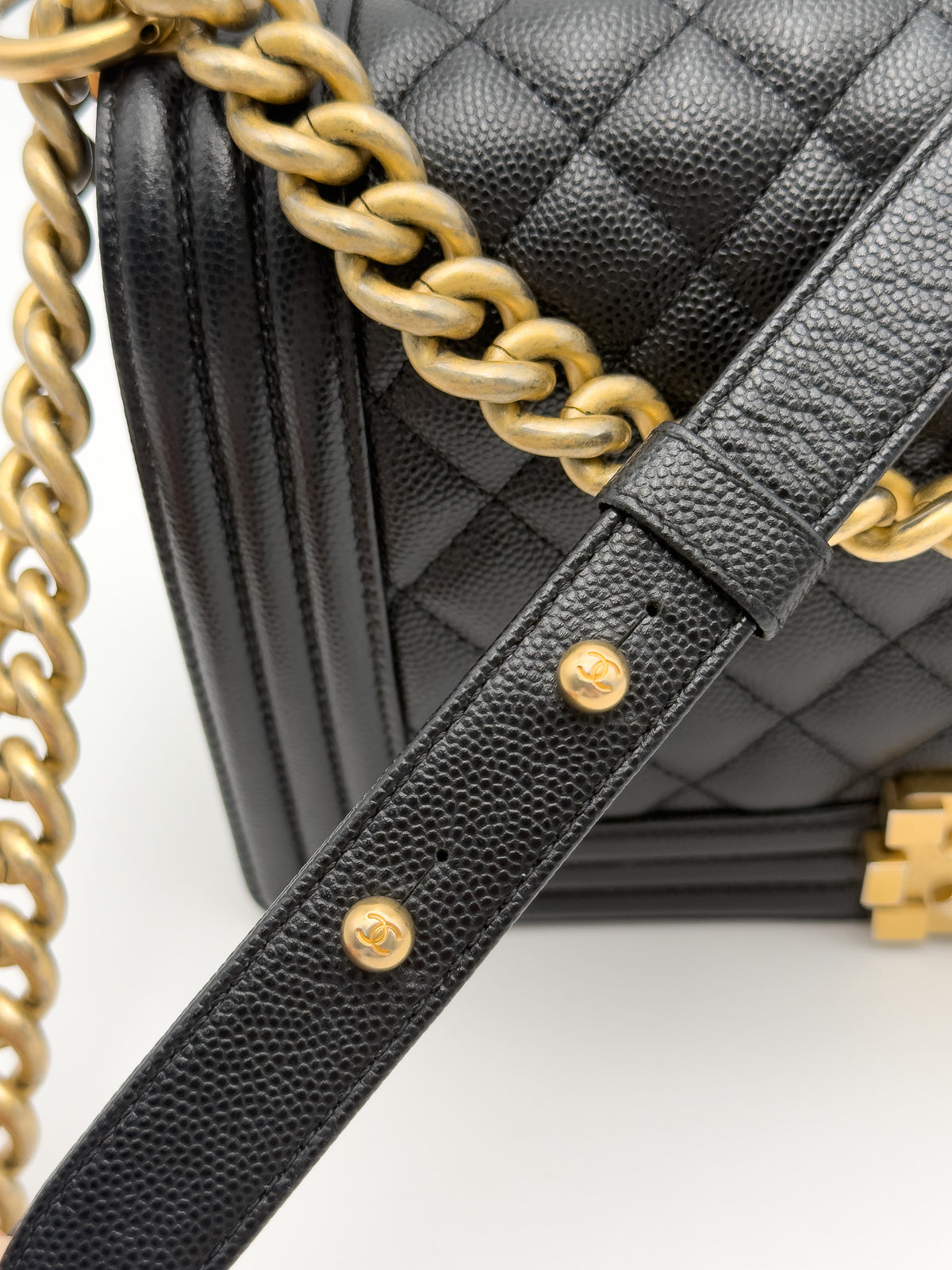 Chanel Medium Boy Flap Black Caviar Quilted