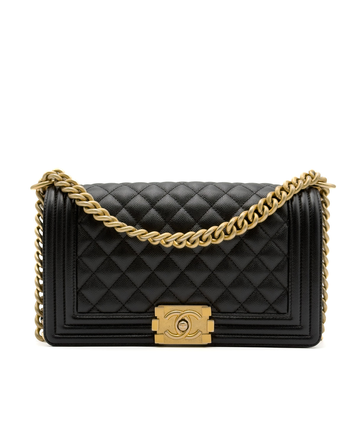 Chanel Medium Boy Flap Black Caviar Quilted