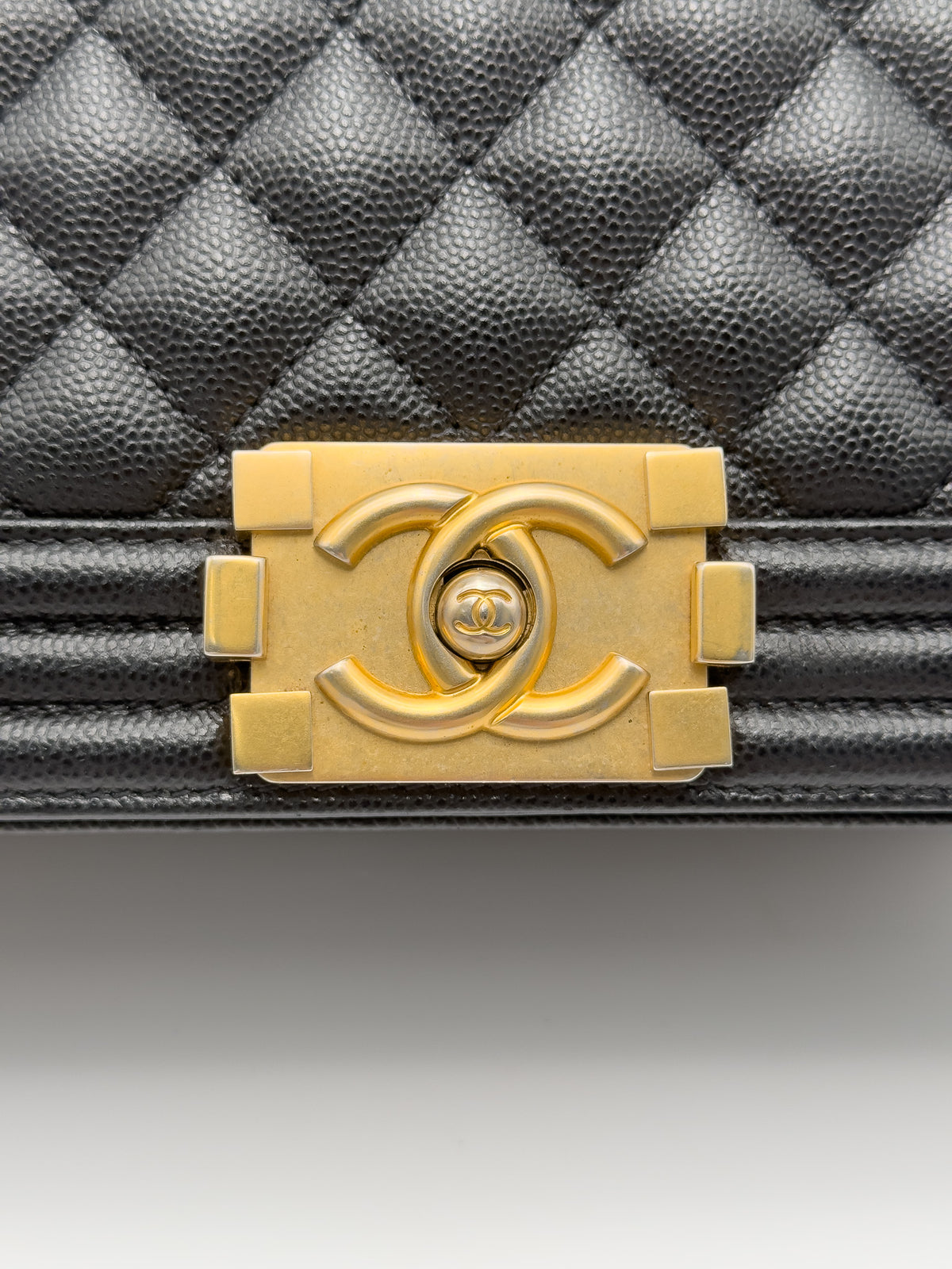 Chanel Medium Boy Flap Black Caviar Quilted