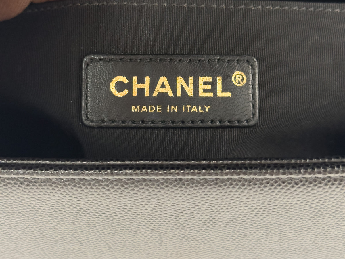 Chanel Medium Boy Flap Black Caviar Quilted