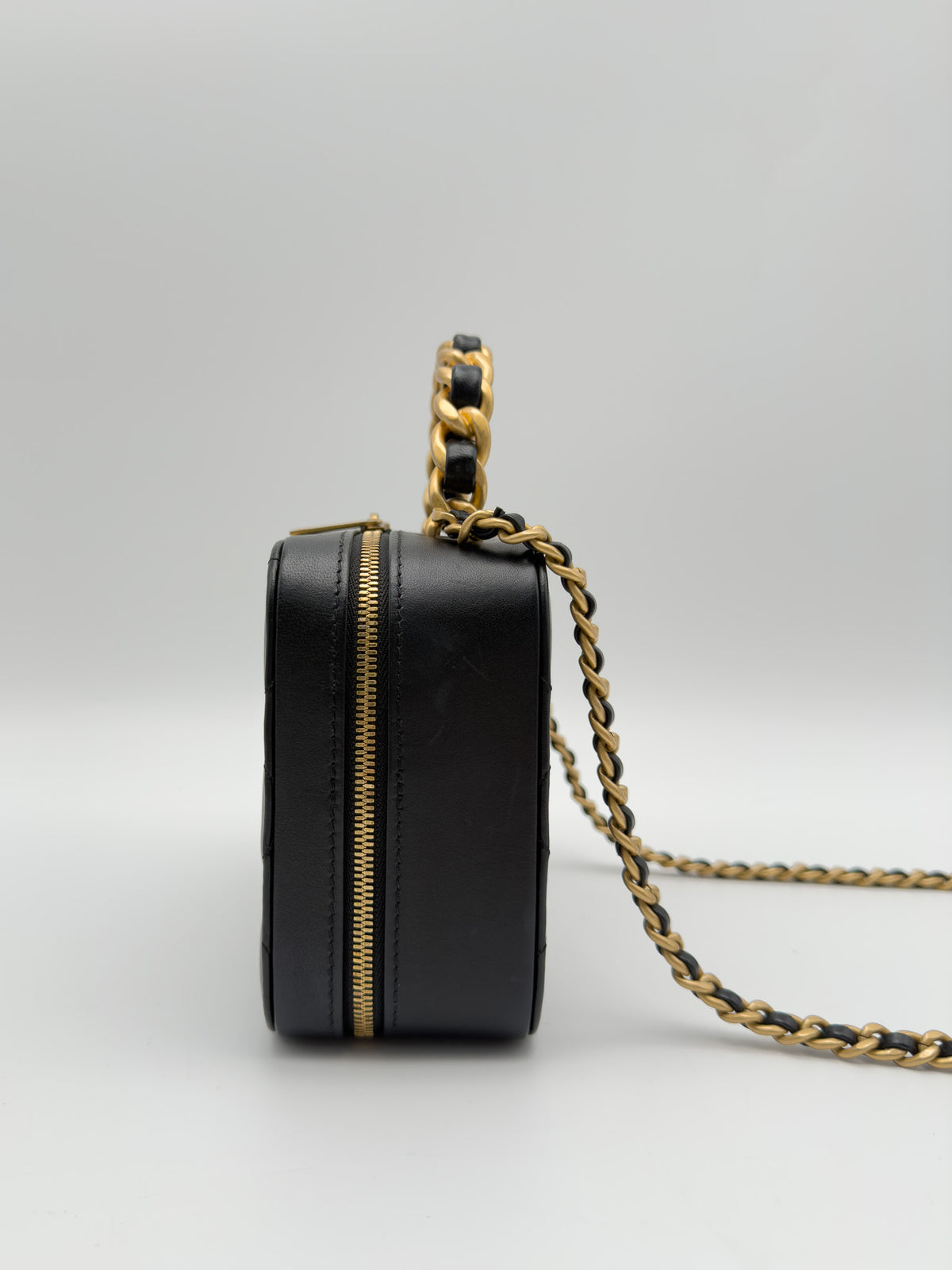 Chanel Small CC Quilted Lambskin Top Handle Vanity Case satchel