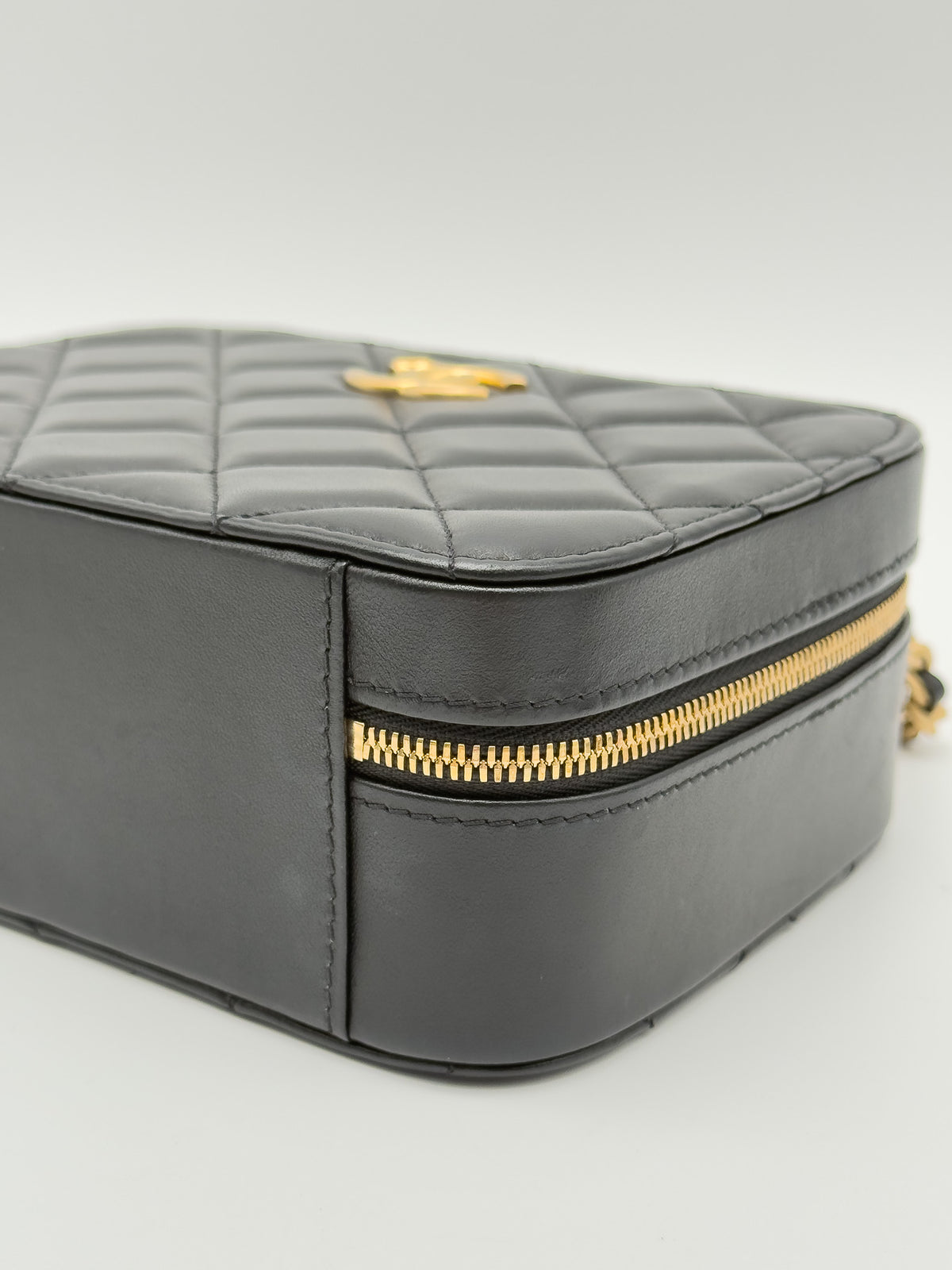 Chanel Small CC Quilted Lambskin Top Handle Vanity Case satchel