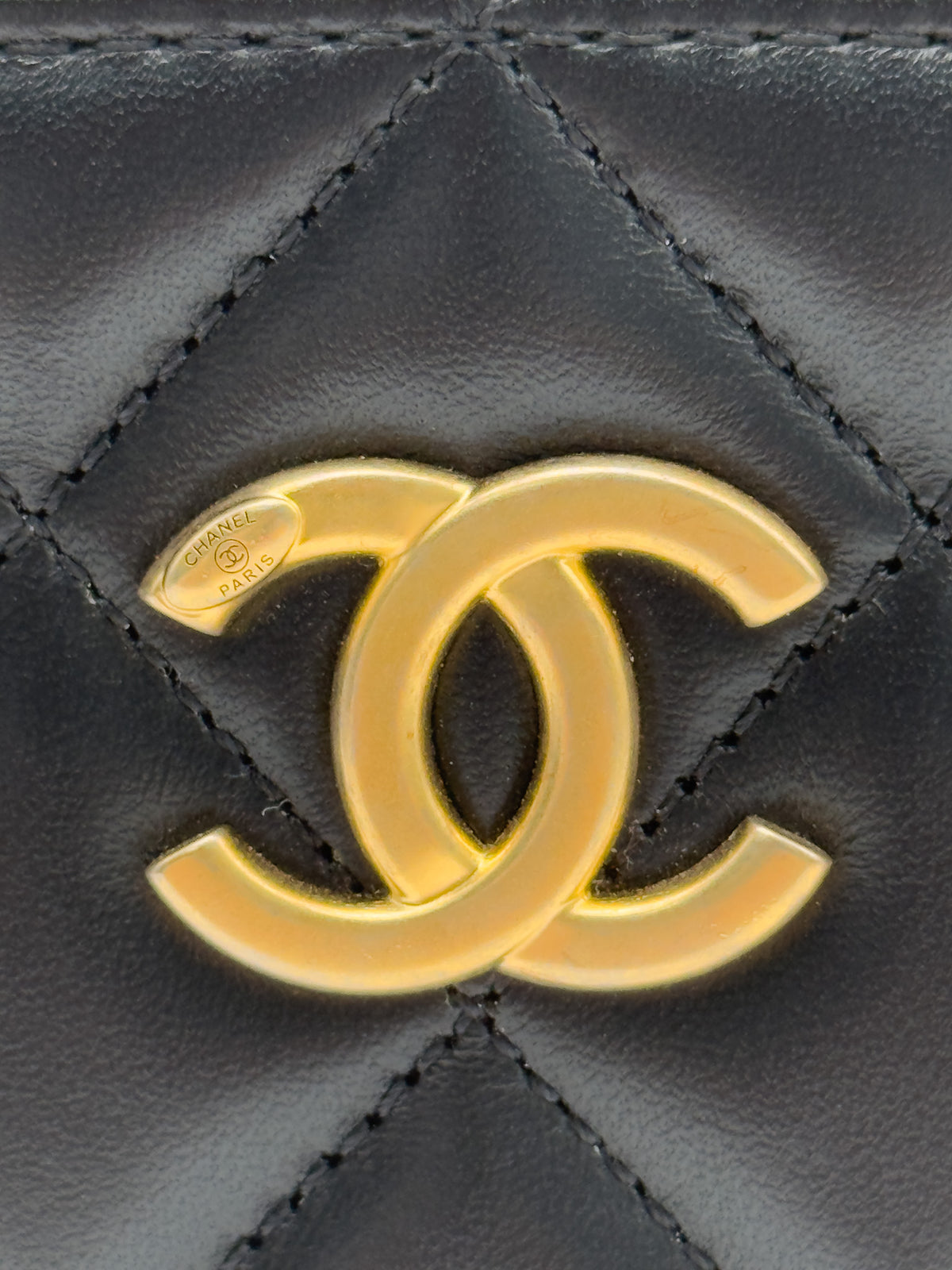 Chanel Small CC Quilted Lambskin Top Handle Vanity Case satchel
