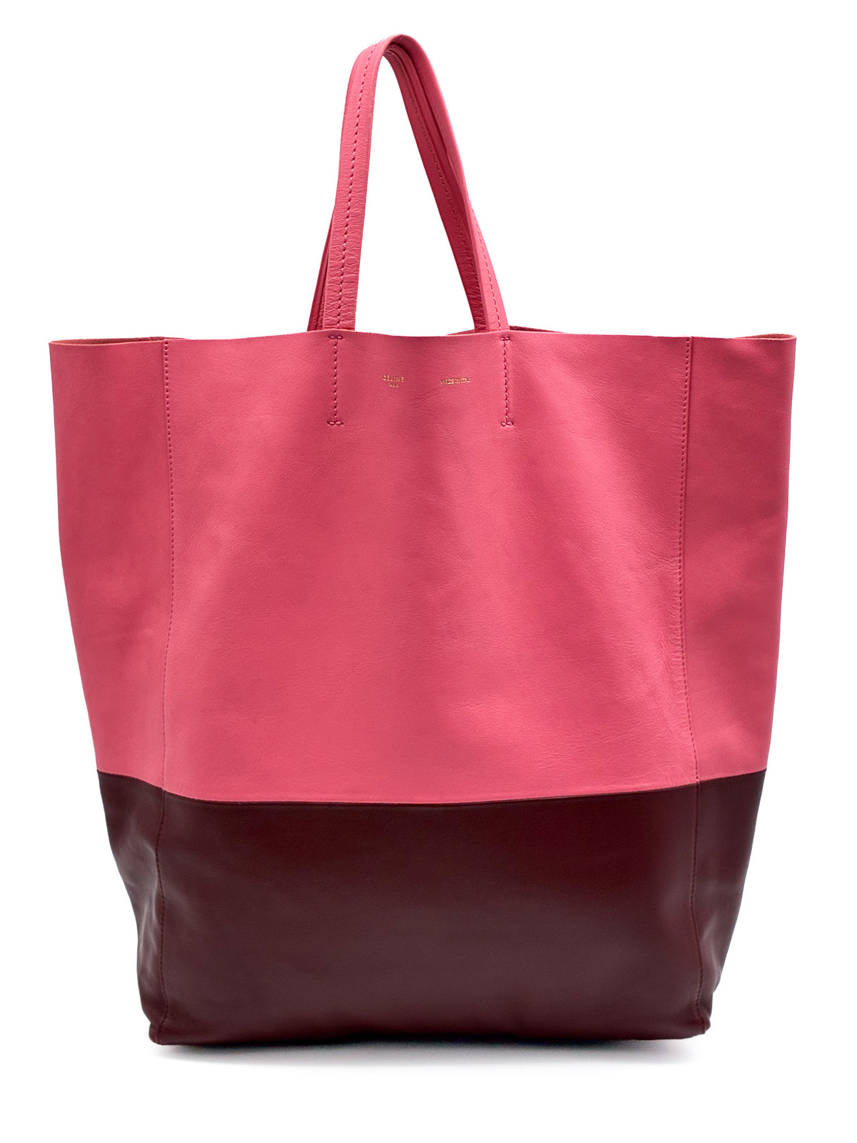 CELINE Vertical Cabas Tote Pink / Rust