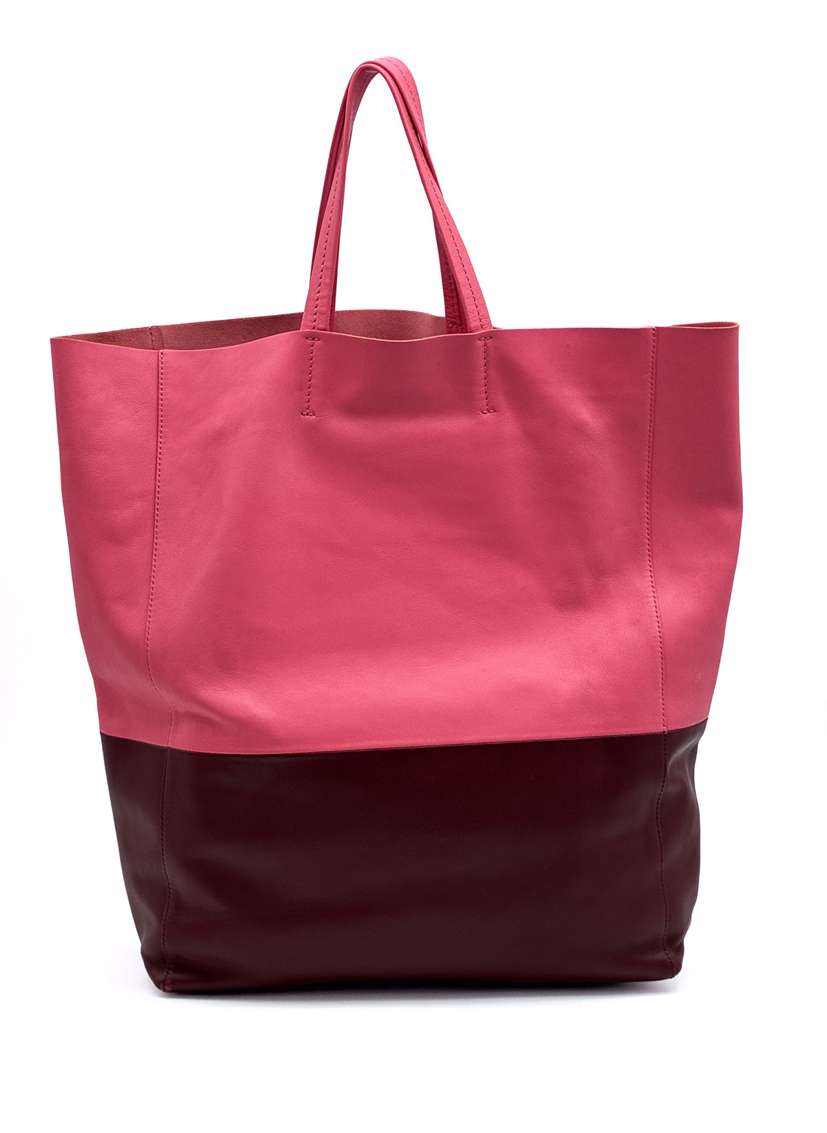 CELINE Vertical Cabas Tote Pink / Rust