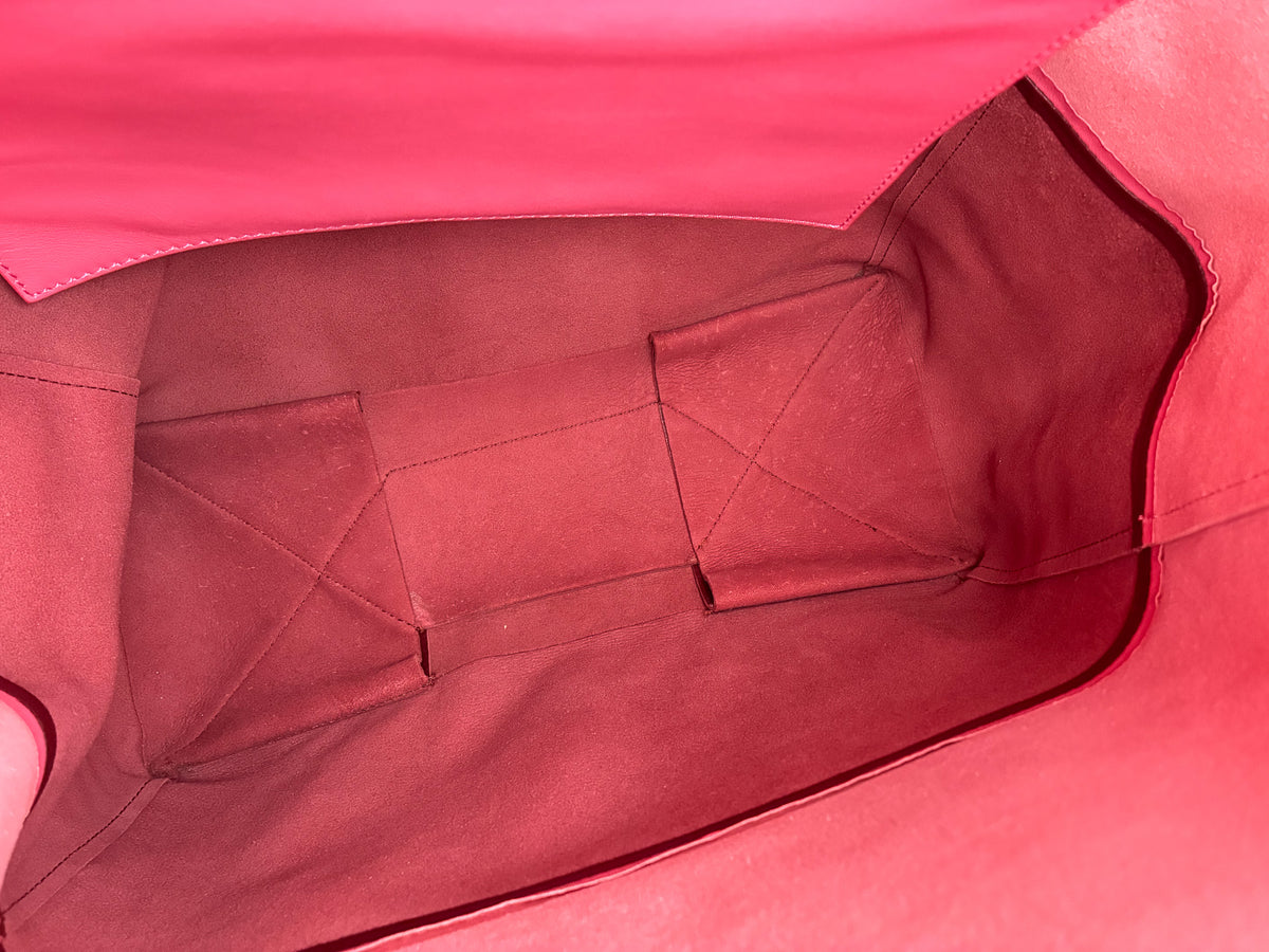 CELINE Vertical Cabas Tote Pink / Rust