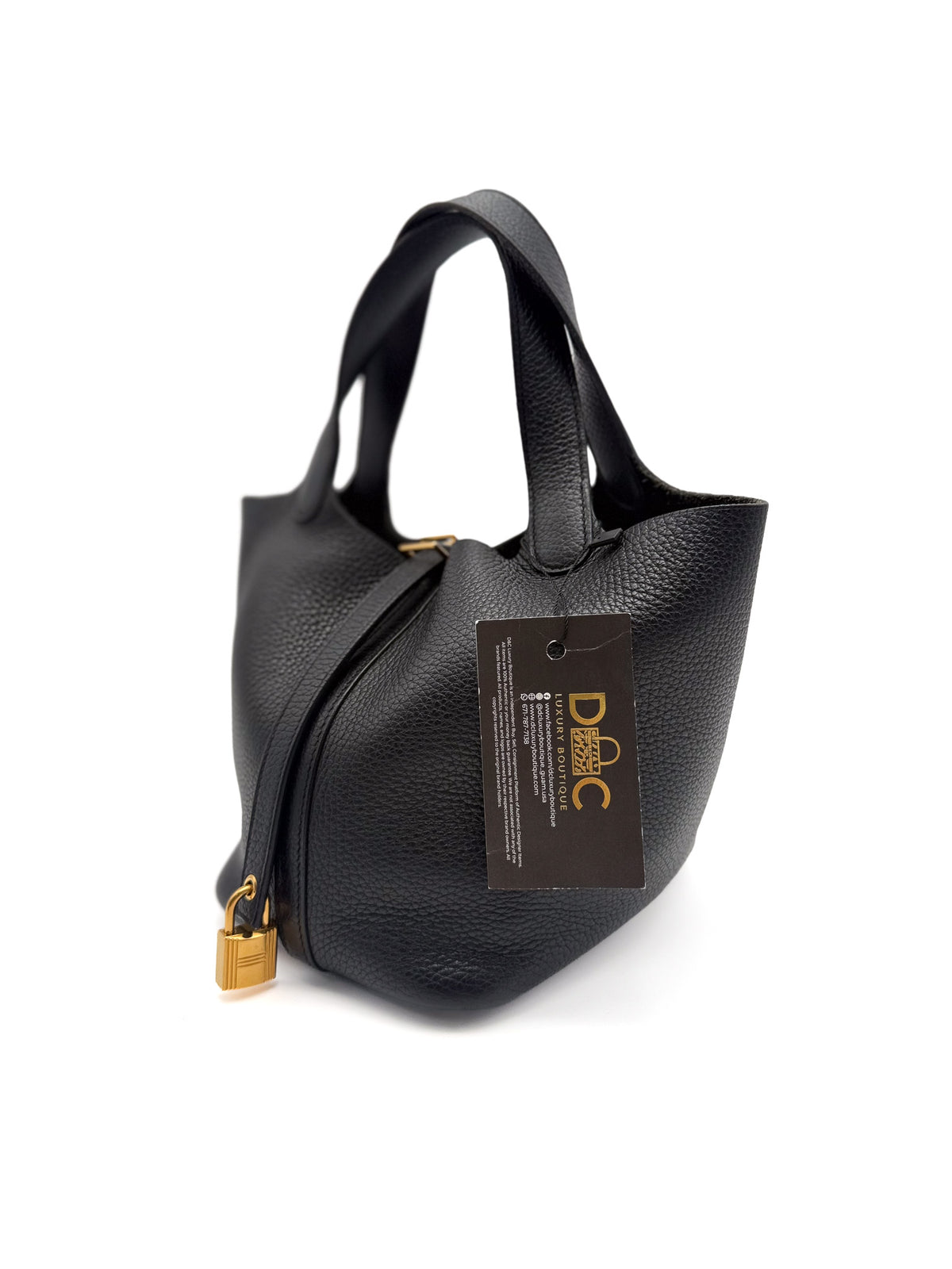 Hermes PicotIn Lock 18 Noir GHW