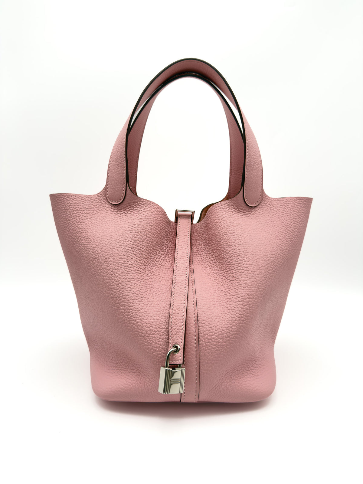 Hermes Clemence Picotin Lock 22 Rose Sakura SHW