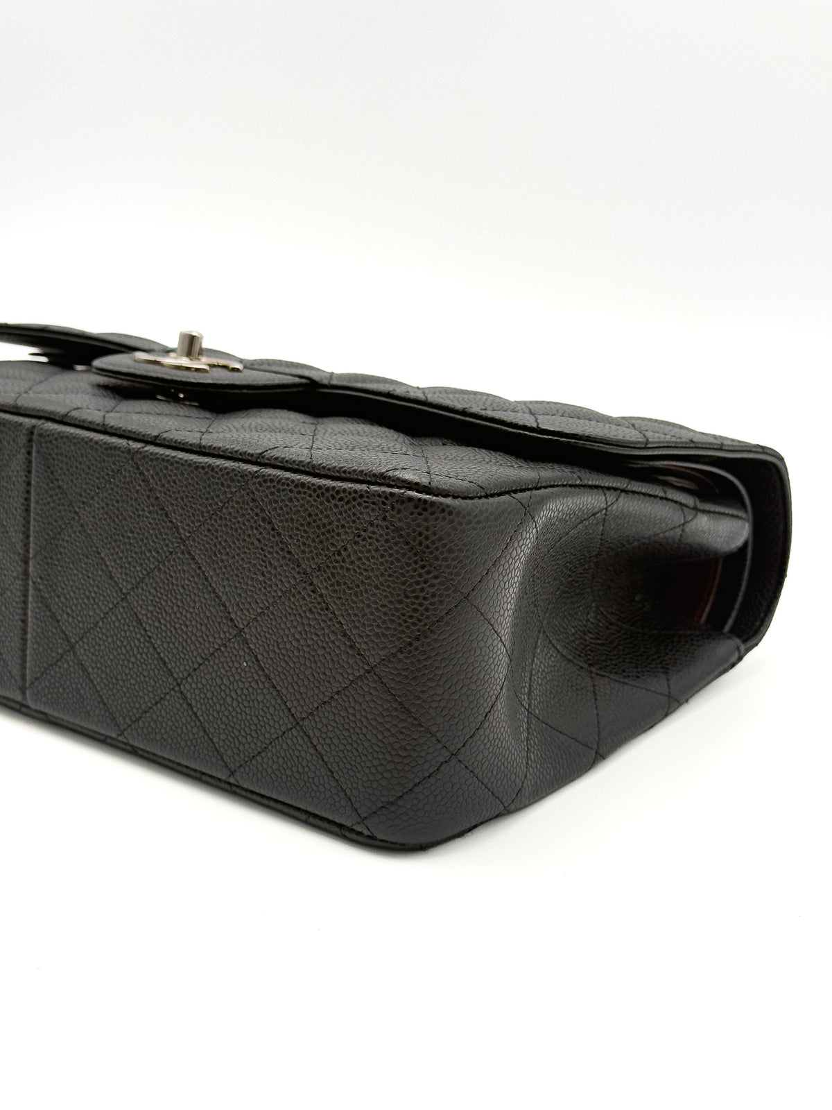 Chanel Jumbo Double Flap Black Caviar Quilted SHW
