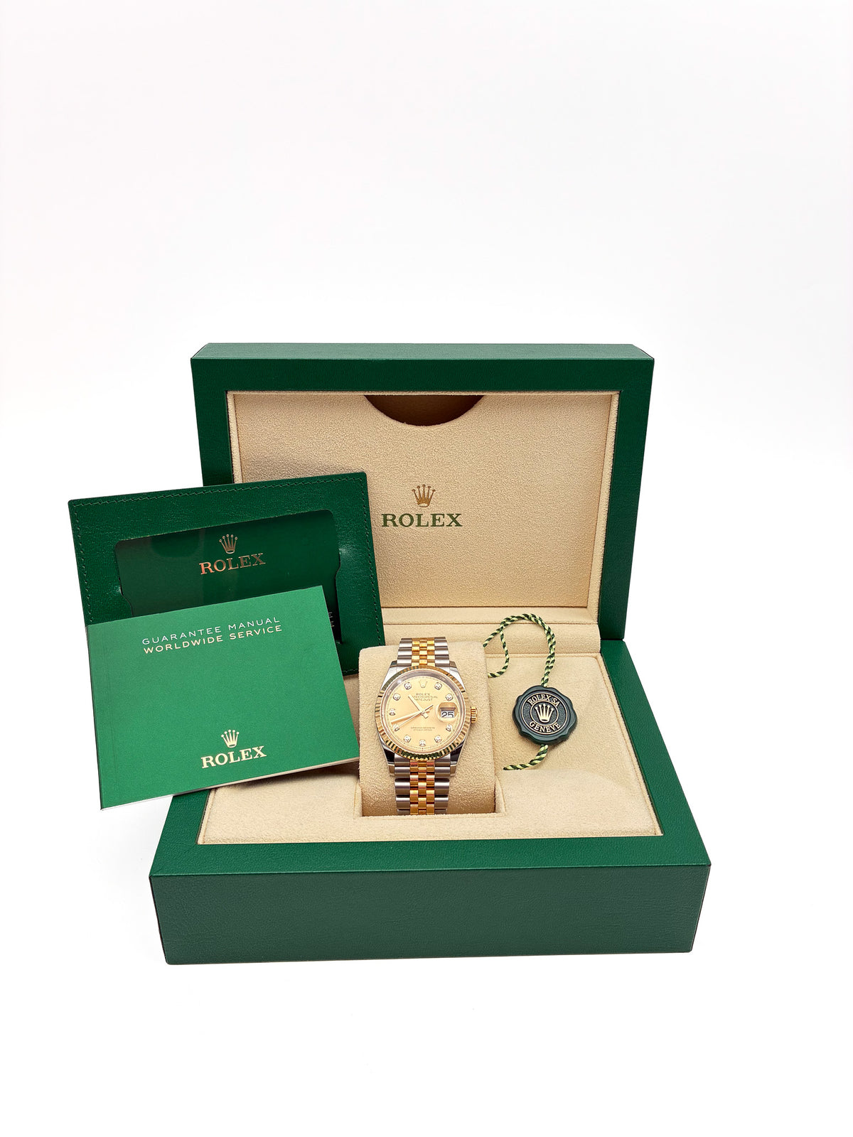 Rolex Datejust Two-Toned YellowGold fluted bezel 36mm jubilee bracelet