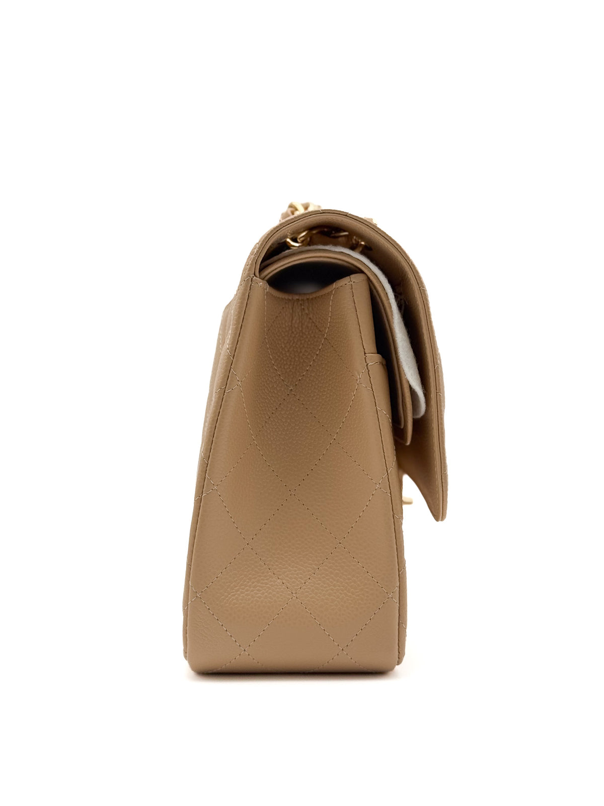 Chanel Beige Double Flap Caviar Leather GHW