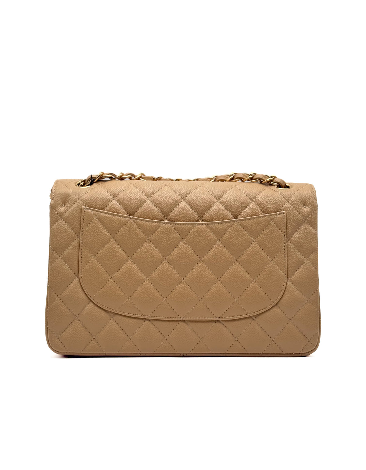 Chanel Beige Double Flap Caviar Leather GHW