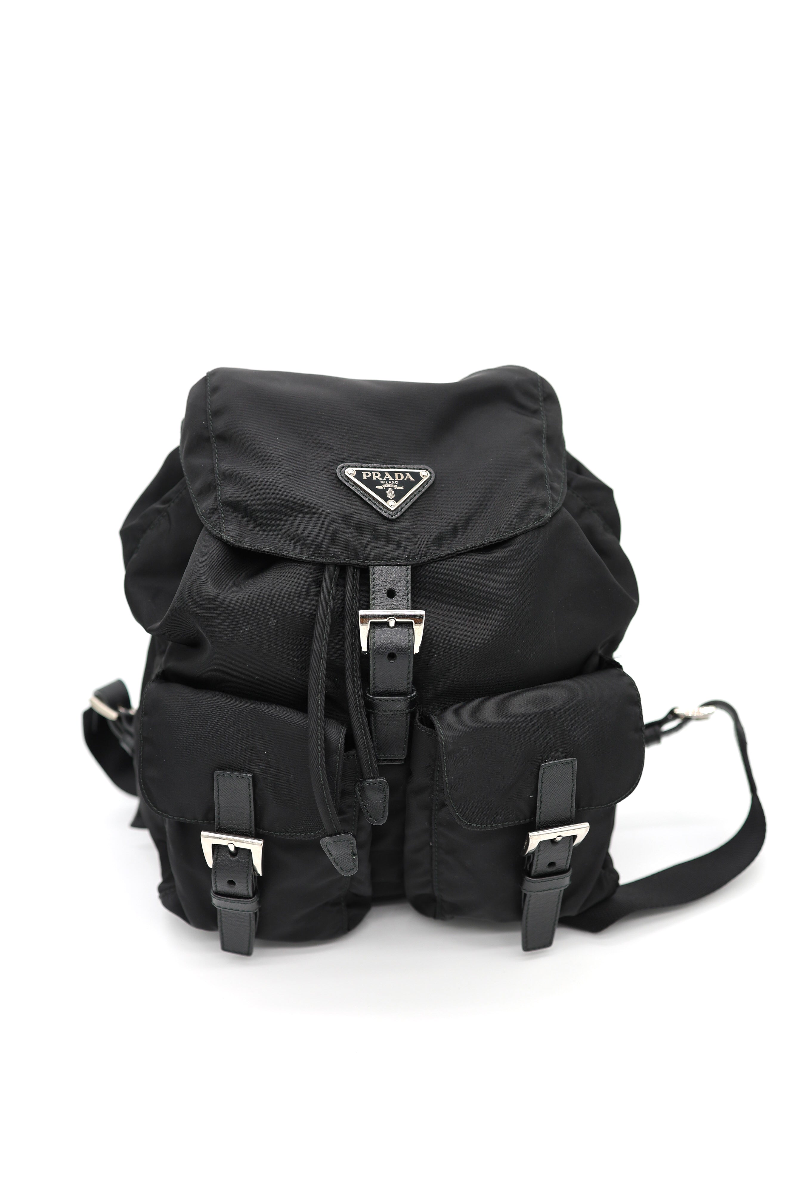 Prada  Tessuto Nylon Vela Small Backpack Black