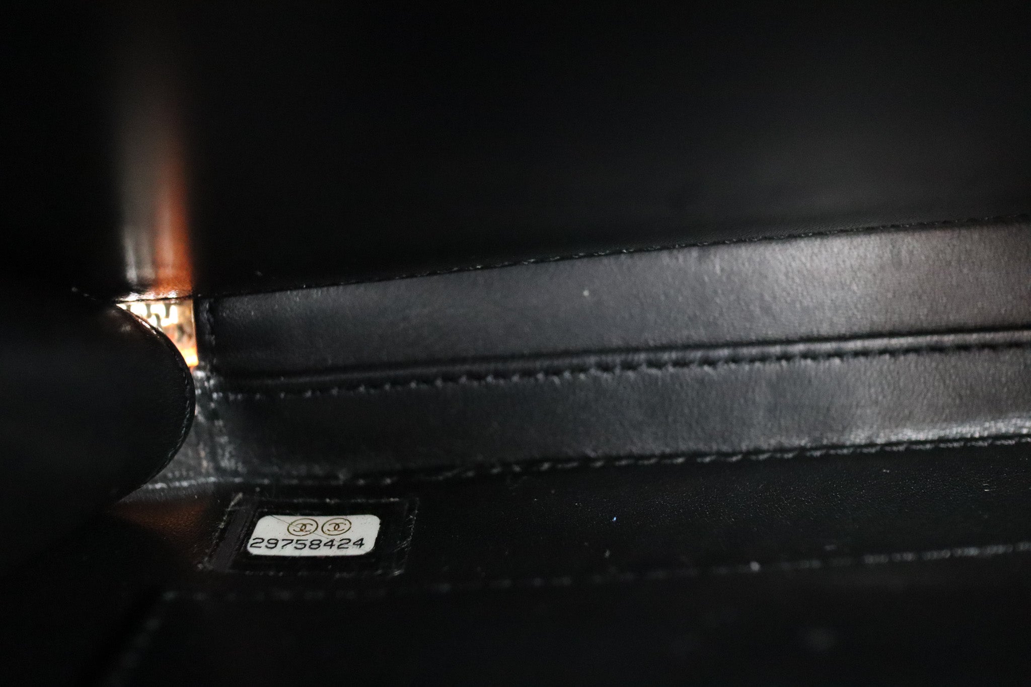 Chanel Caviar Quilted Small CC Filigree Vanity Case Beige Black