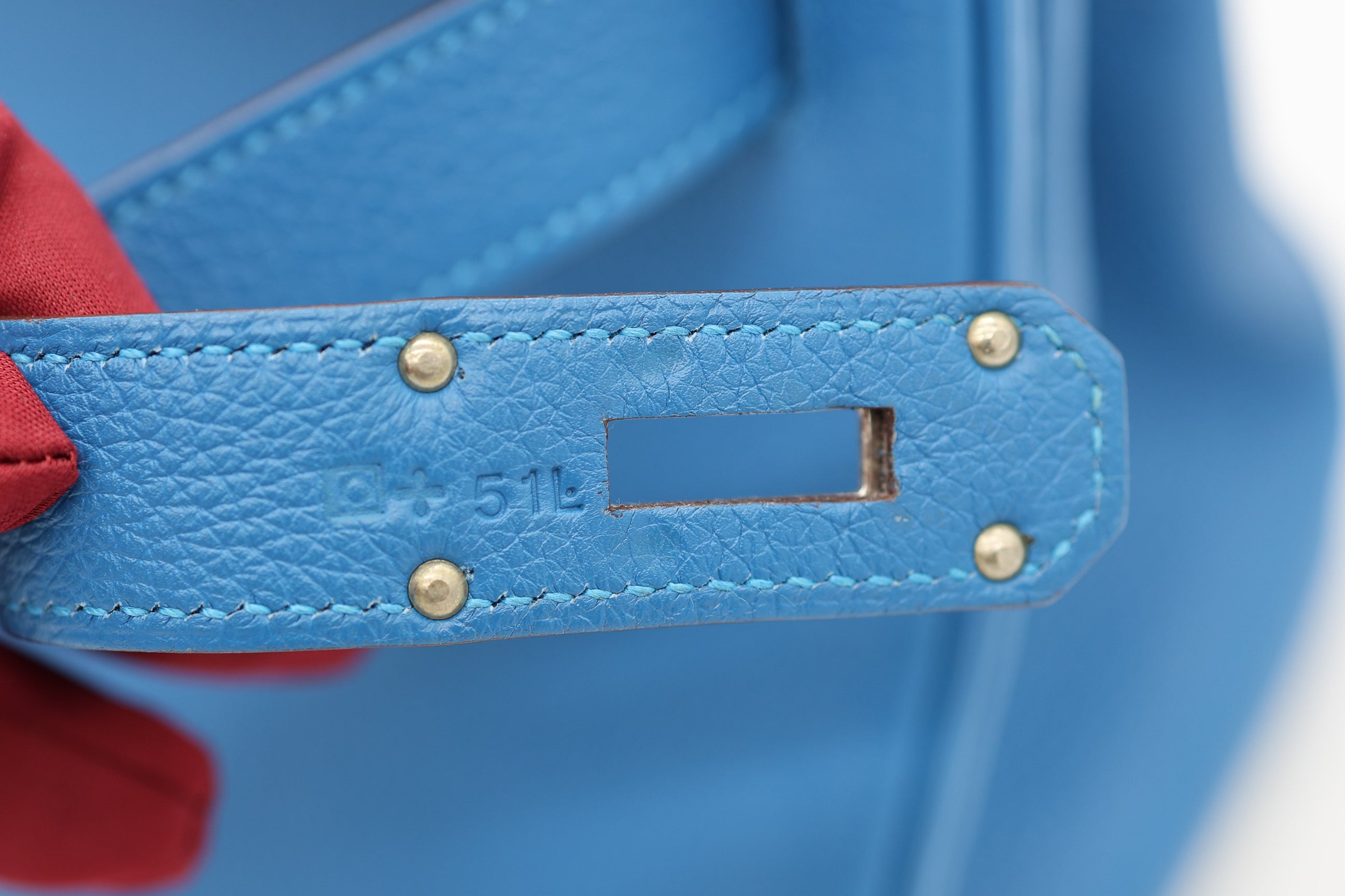 Hermes Clemence Kelly shoulder 40 Blue PHW