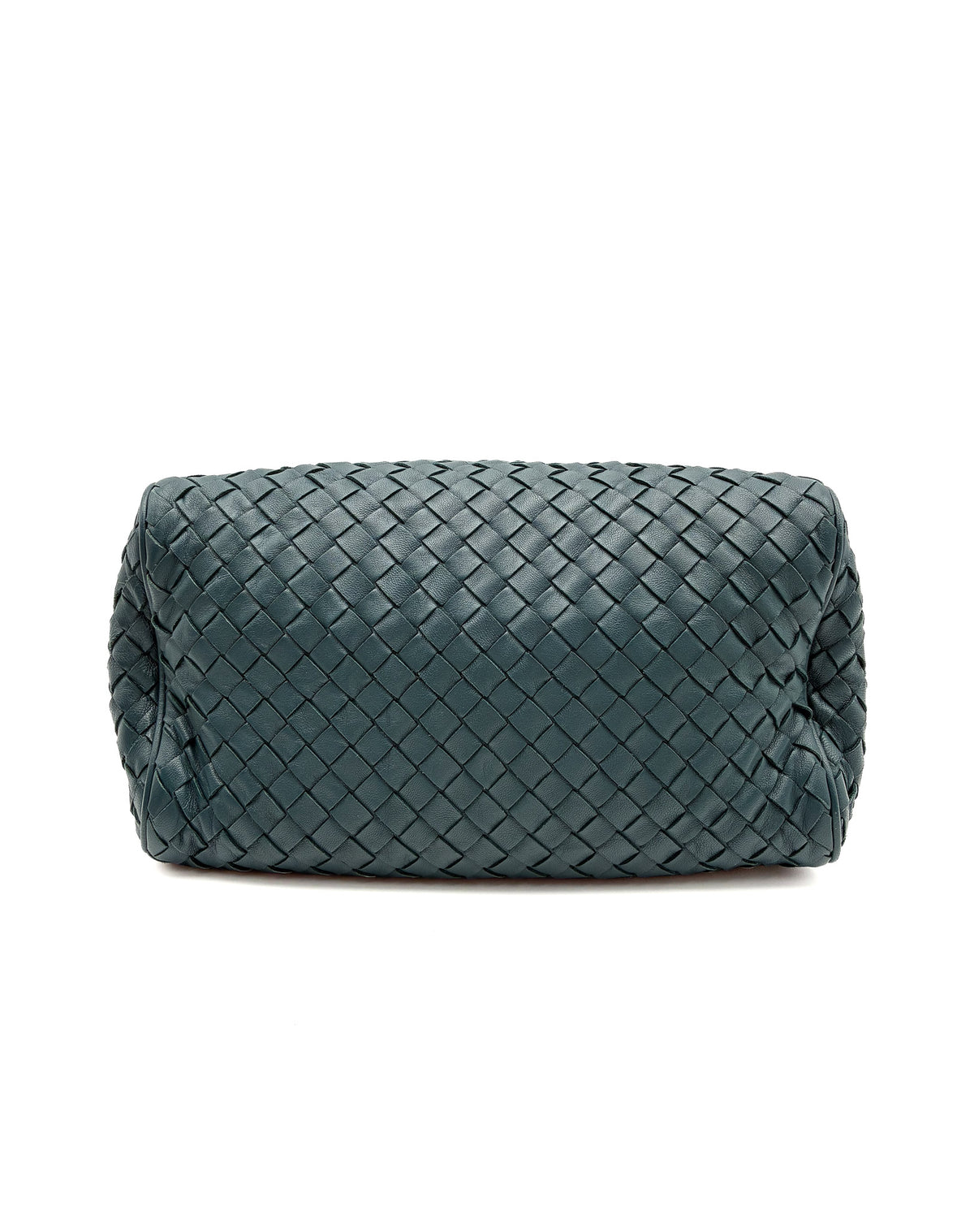Bottega Veneta Dark Teal Intrecciato Mini Boston Bag