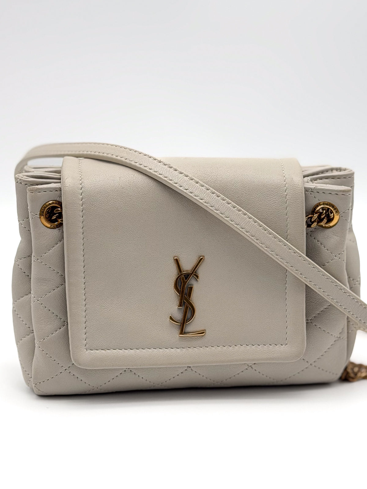 Saint Laurent Lambskin Quilted Monogram Mini Nolita