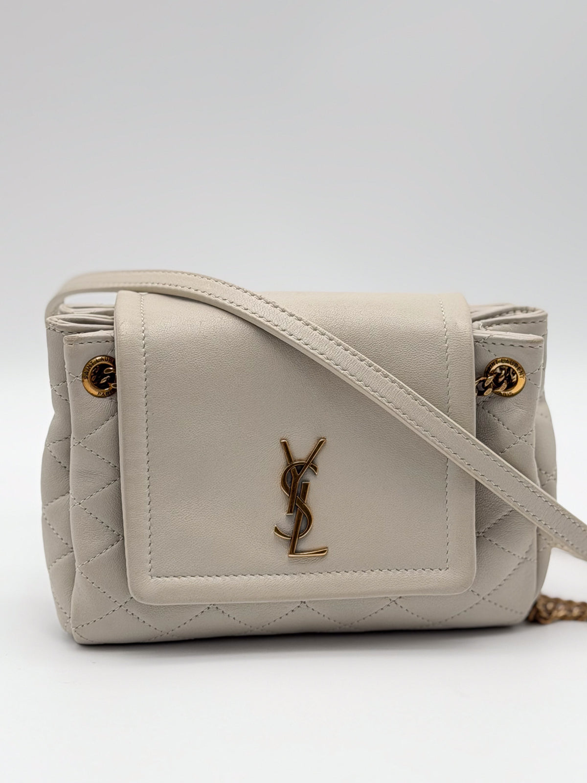 Saint Laurent Lambskin Quilted Monogram Mini Nolita