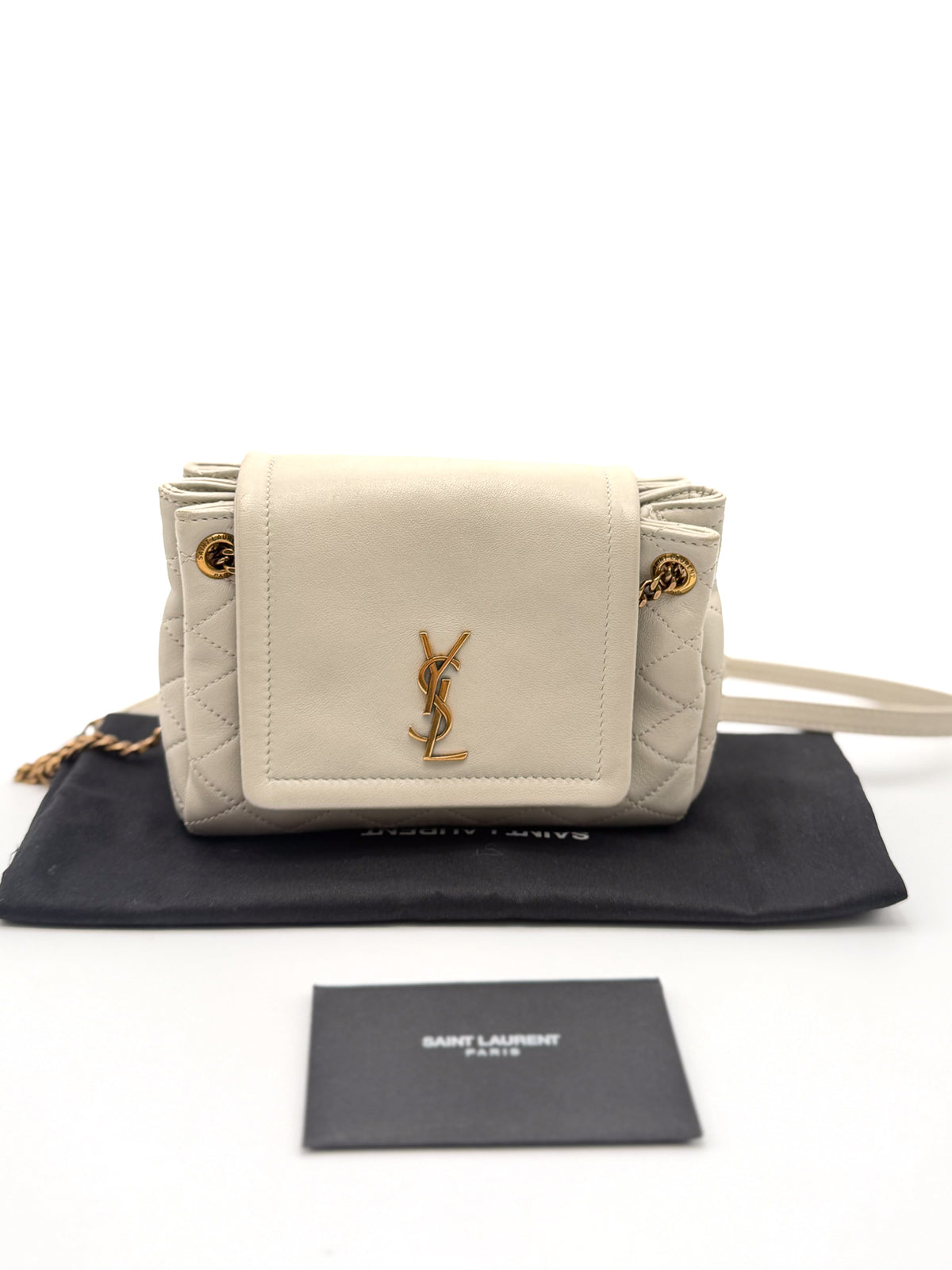 Saint Laurent Lambskin Quilted Monogram Mini Nolita