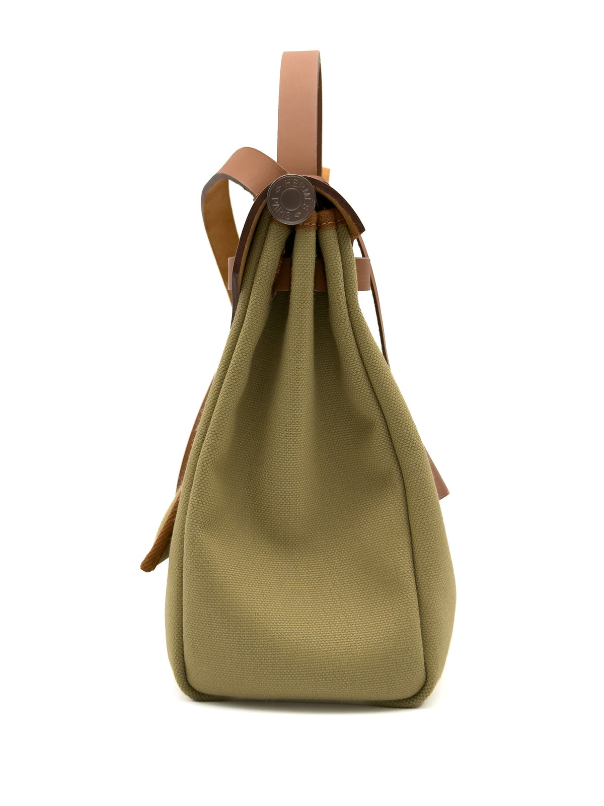 Hermes Herbag Zip Military Toile Vache Hunter