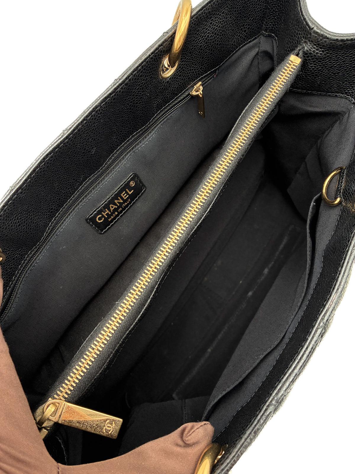 Chanel Caviar Grand Shopping Tote GST Black GHW