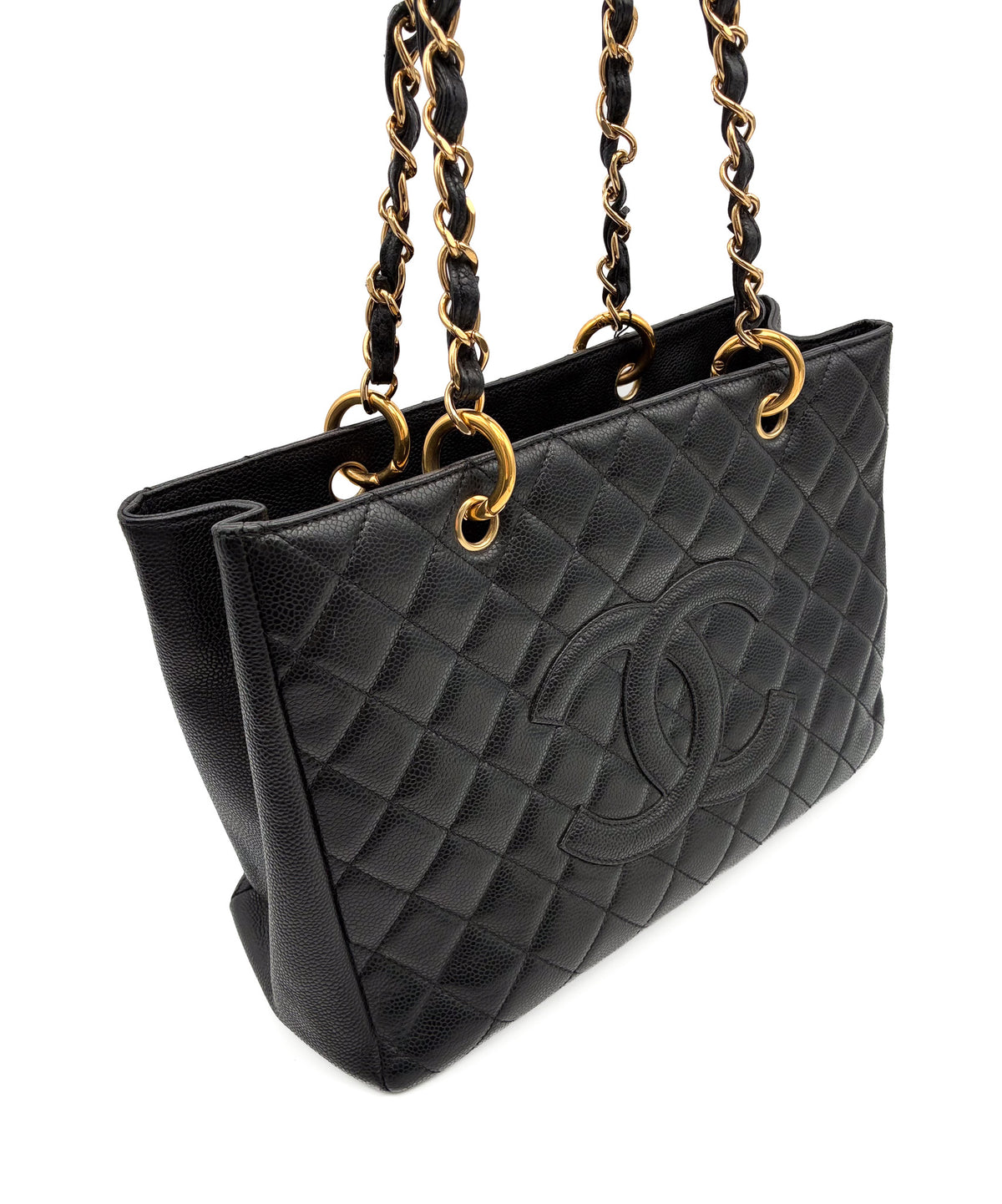 Chanel Caviar Grand Shopping Tote GST Black GHW