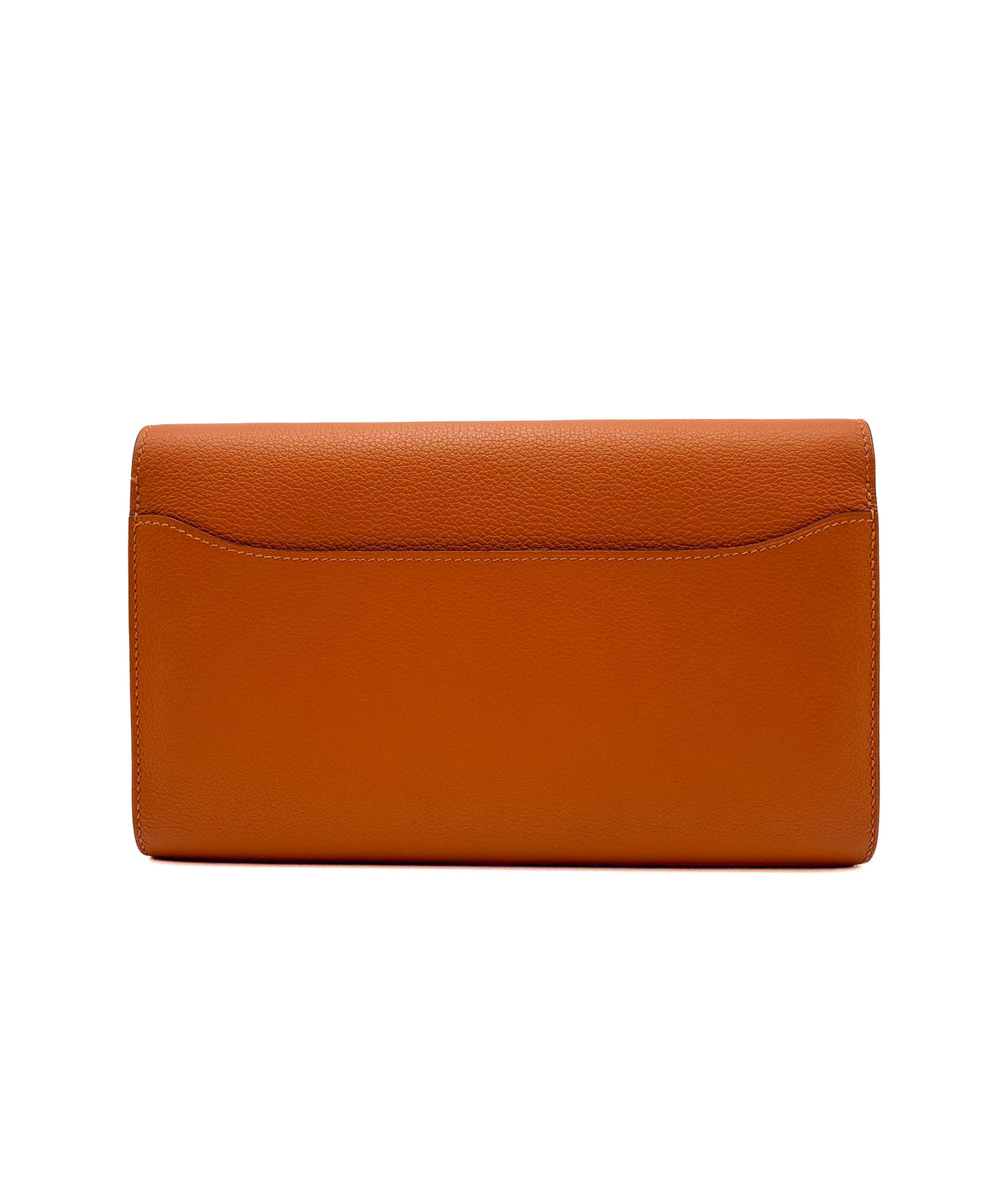 Hermes Constance Long Wallet Orange Evercolor PHW
