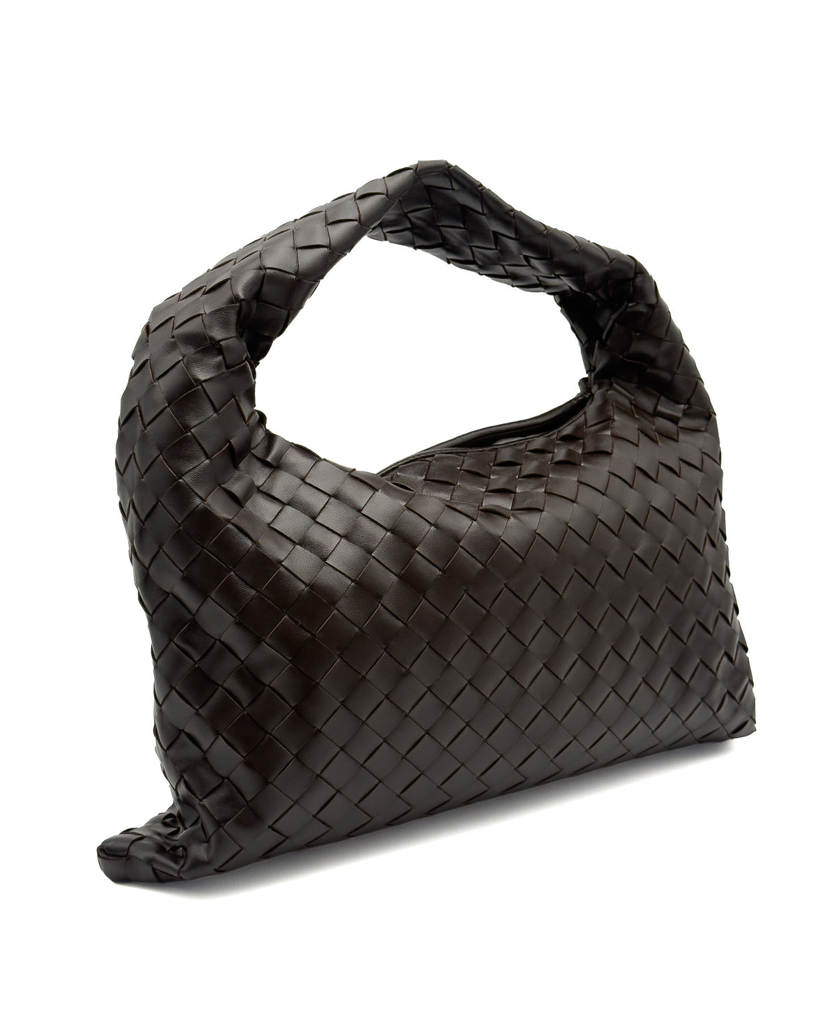 Bottega Veneta Small Hop Intrecciato Leather Shoulder Bag Fondant