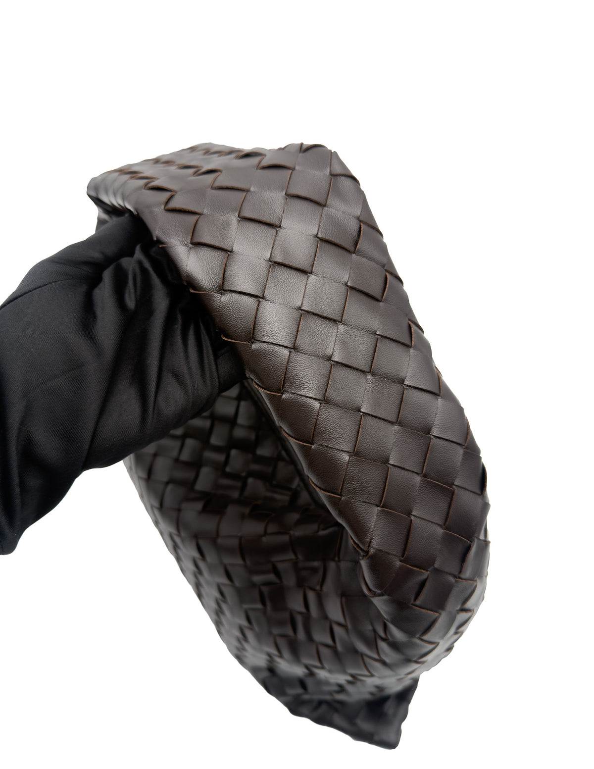 Bottega Veneta Small Hop Intrecciato Leather Shoulder Bag Fondant
