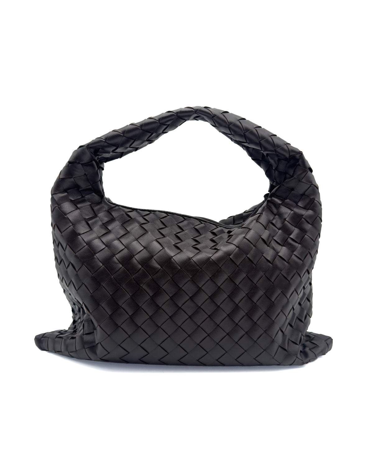 Bottega Veneta Small Hop Intrecciato Leather Shoulder Bag Fondant