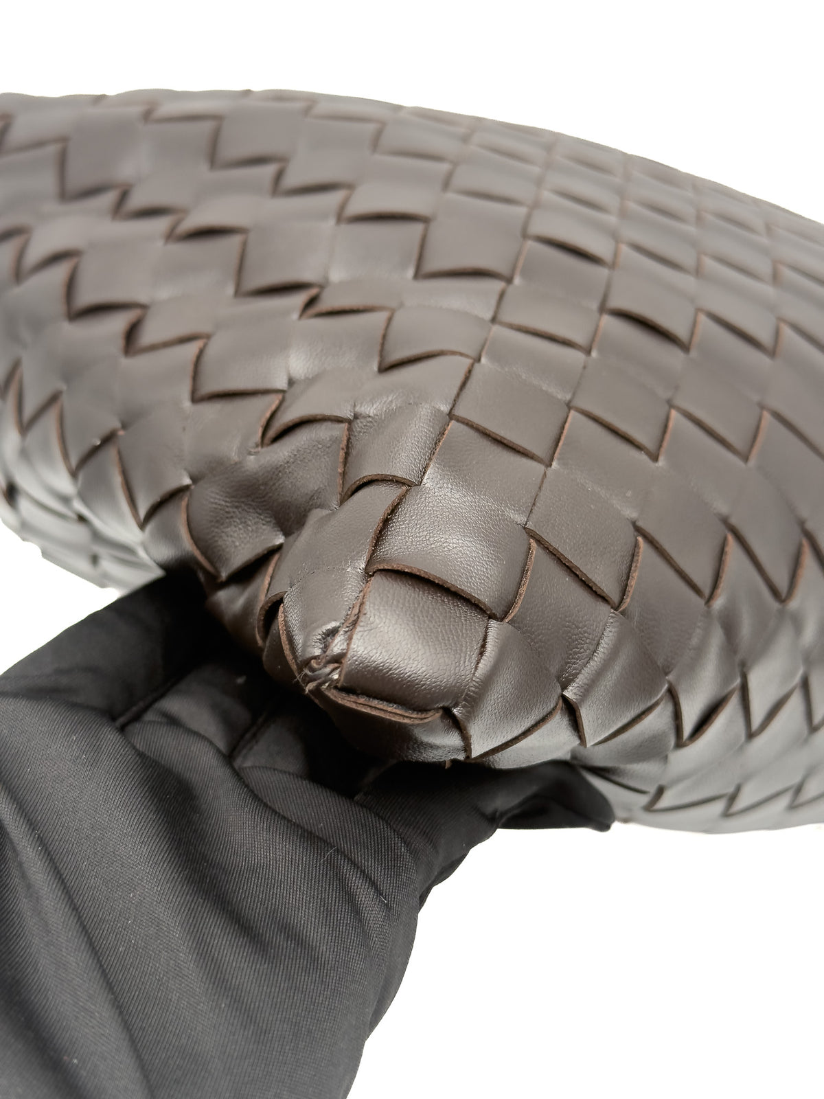 Bottega Veneta Small Hop Intrecciato Leather Shoulder Bag Fondant