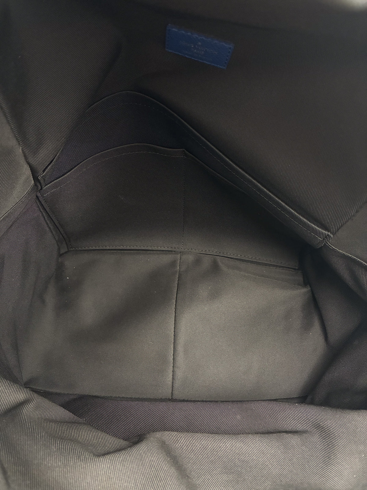 LV Discovery Monogram Blue Backpack Taiga