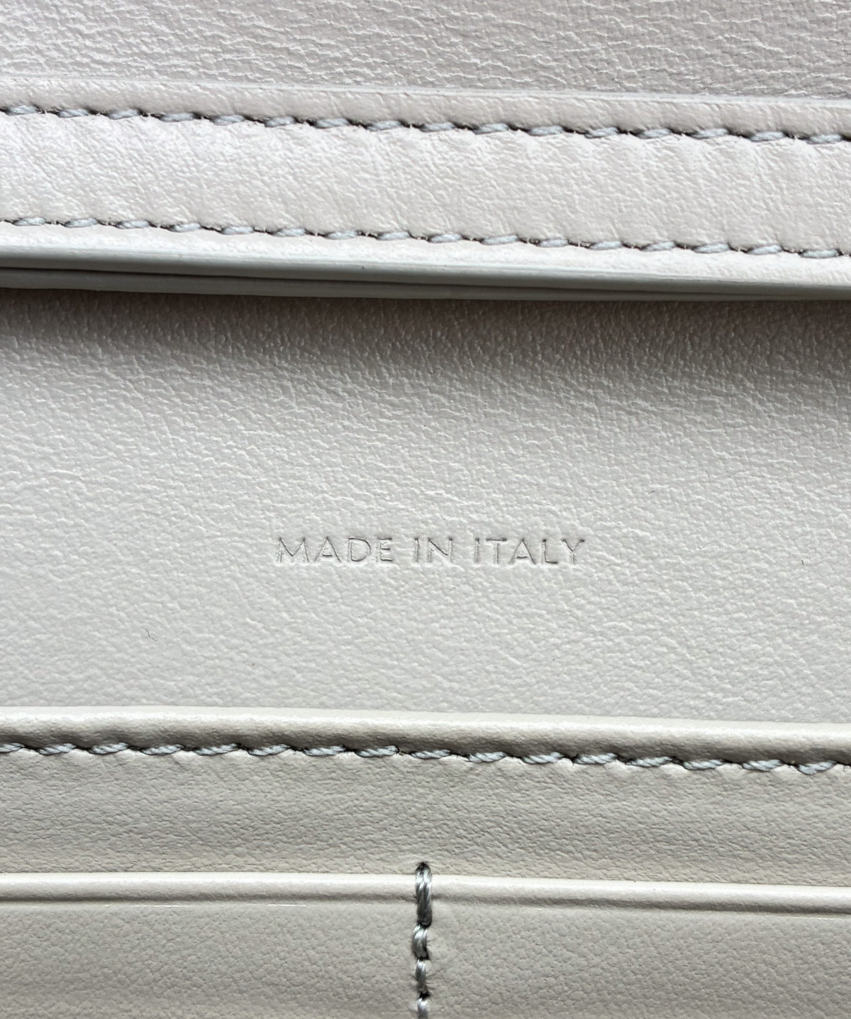 Celine Shiny Triomphe Margo Wallet on Chain Light Stone