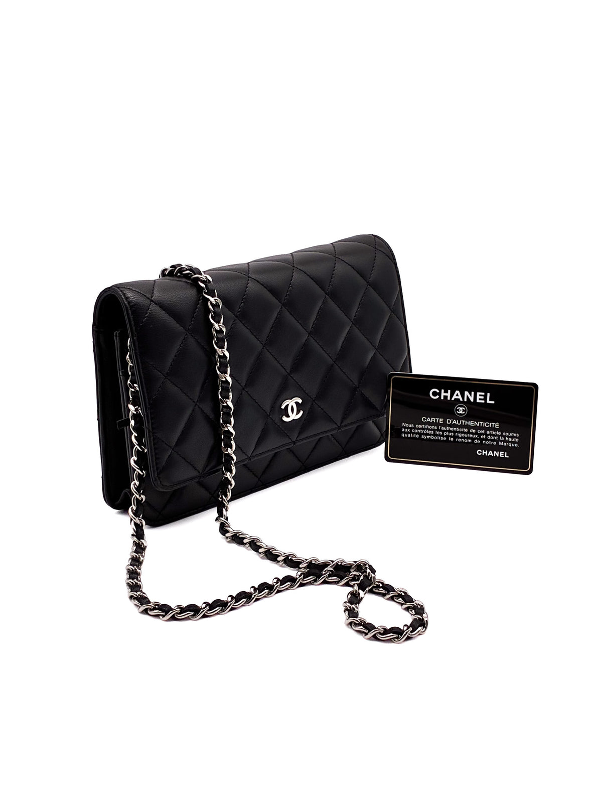 CHANEL Wallet on Chain Lambskin Leather SHW