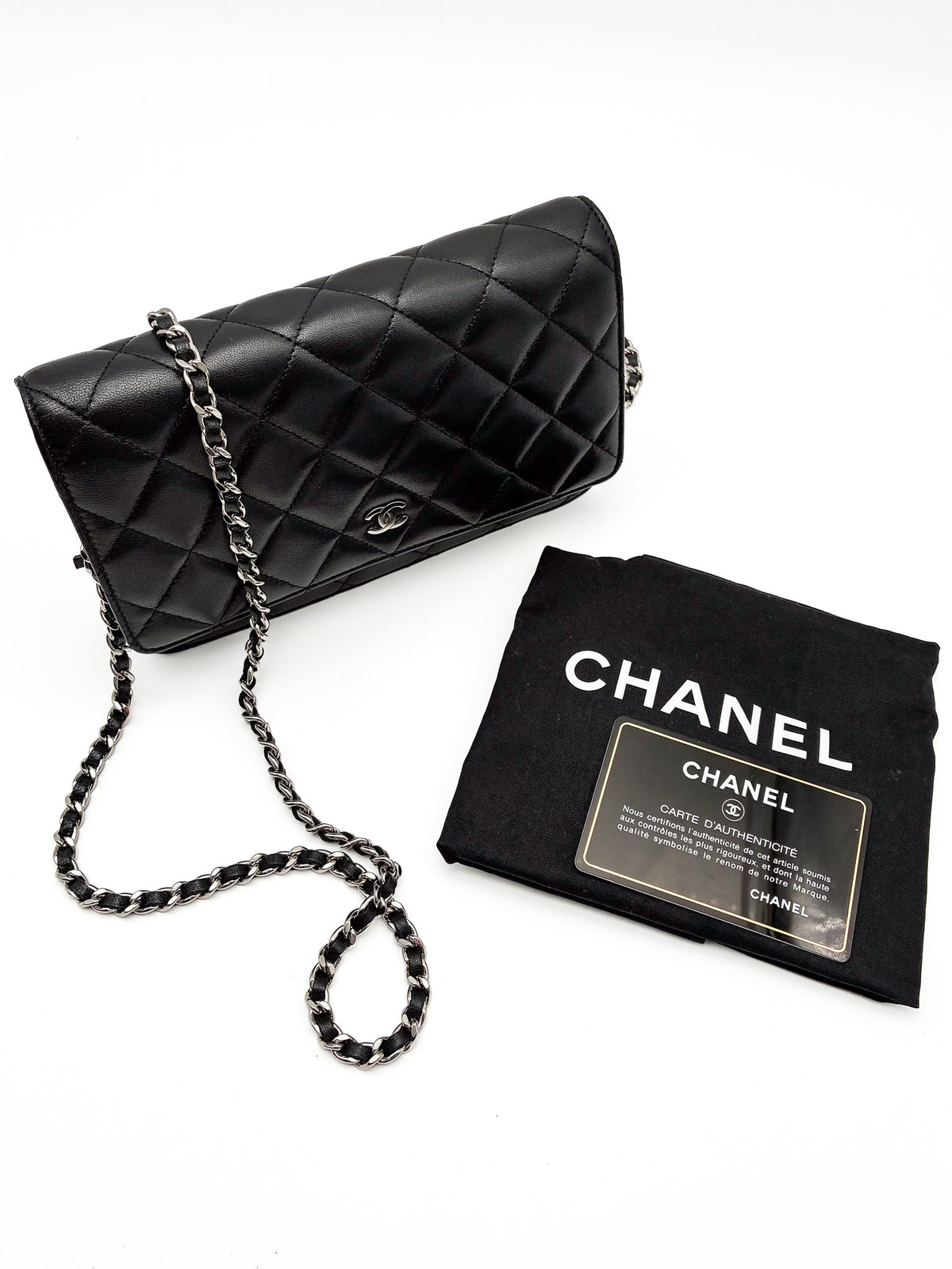 CHANEL Wallet on Chain Lambskin Leather SHW