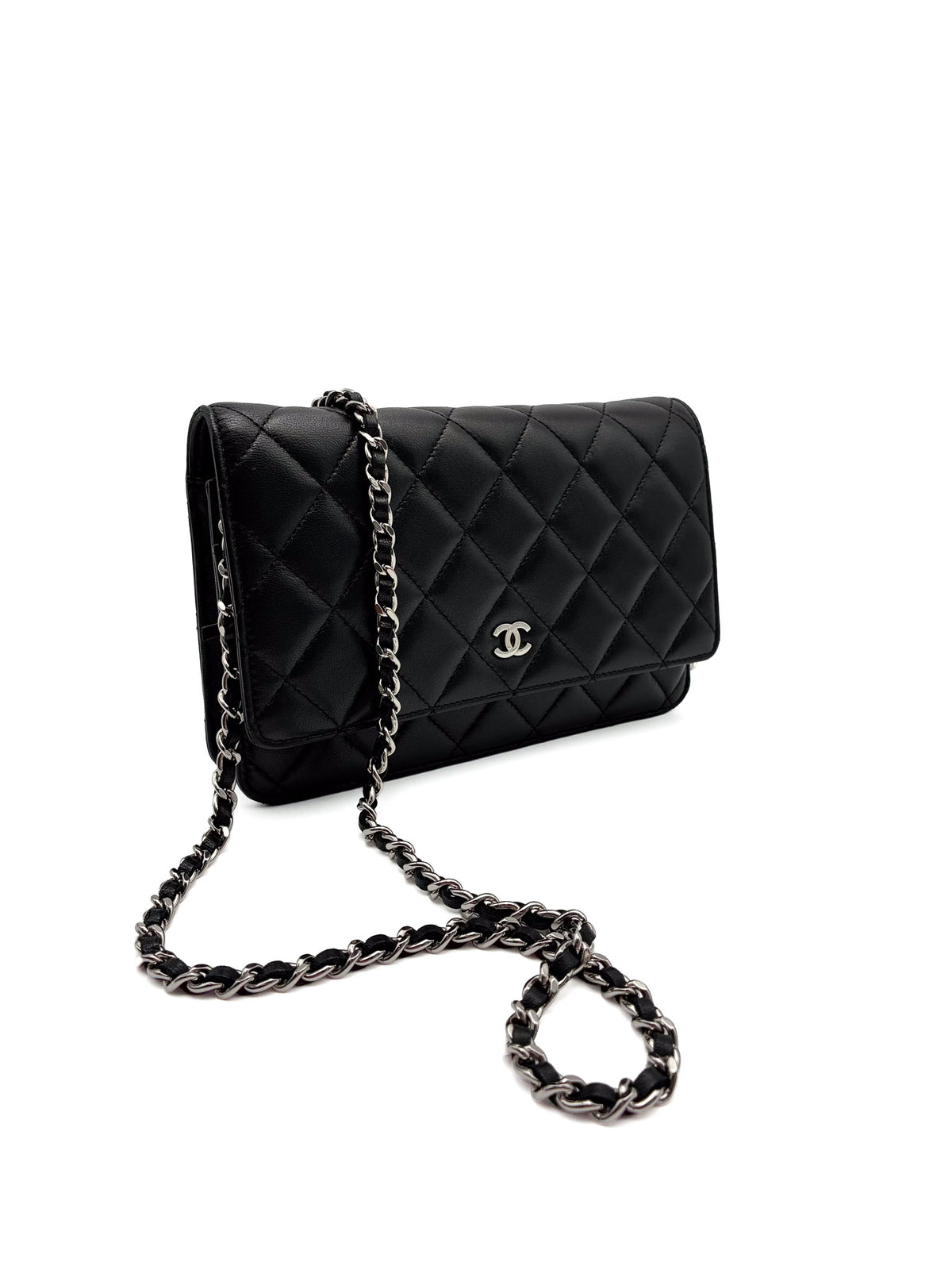 CHANEL Wallet on Chain Lambskin Leather SHW