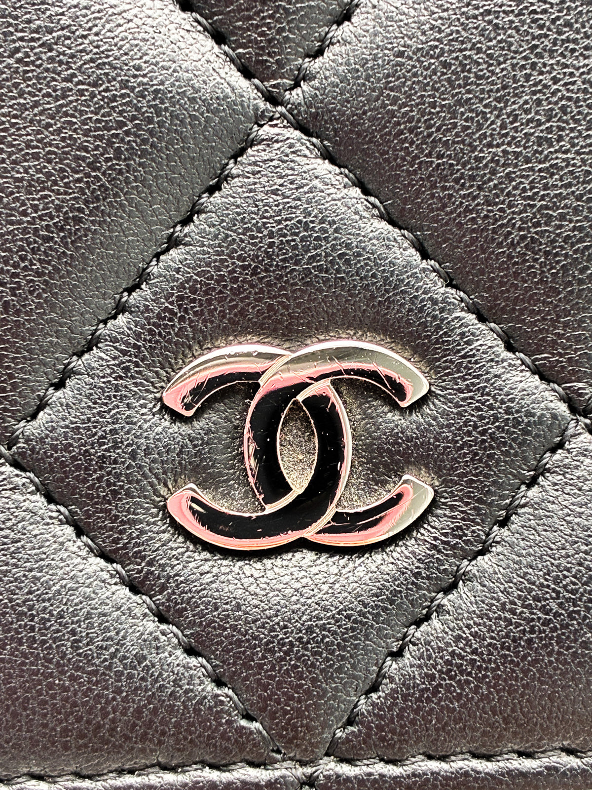 CHANEL Wallet on Chain Lambskin Leather SHW