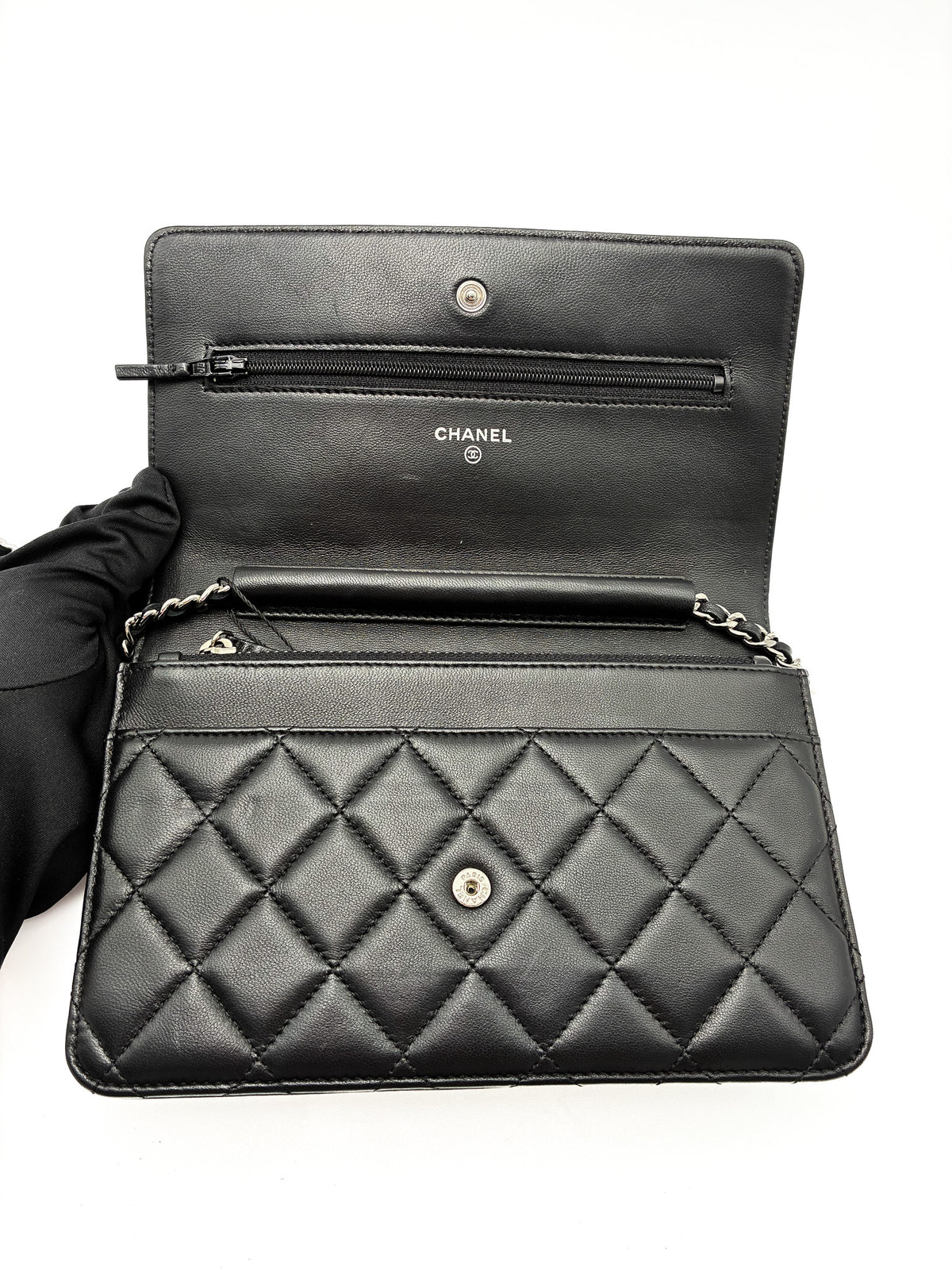CHANEL Wallet on Chain Lambskin Leather SHW