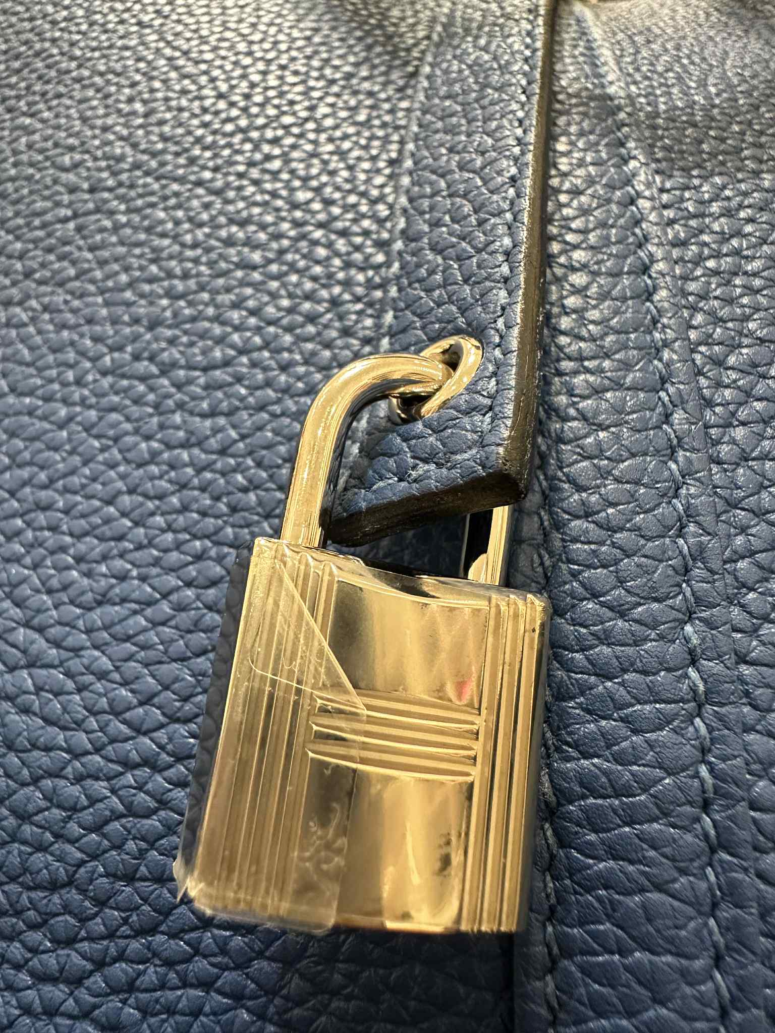 Hermes  Taurillon Clemence Picotin Lock 22 Bleu SHW